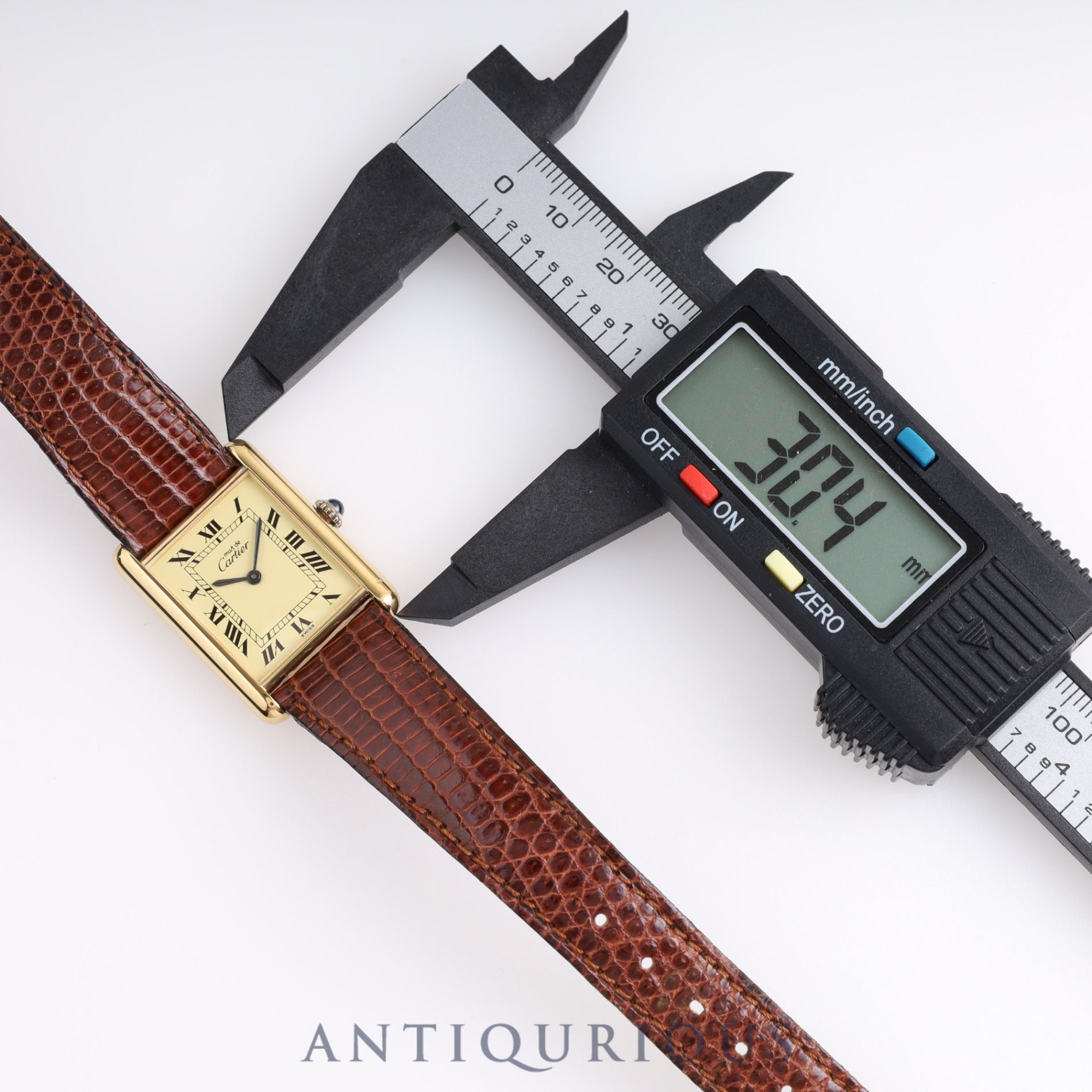 Cartier Must Tank LM Manual Winding SV925 Genuine Buckle (GP) Genuine Belt Ivory Roman Dial
