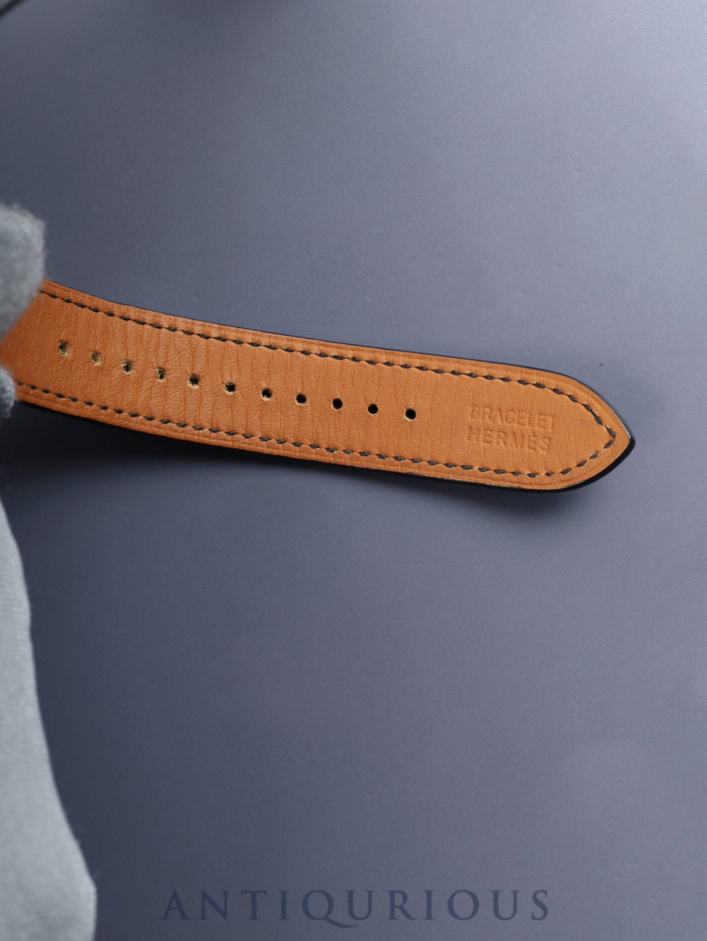 Hermès Cape Cod CC2.710 Quartz Cal.- SS Original Leather Strap (□O engraving: 2011) Original Pin Buckle (SS) Gray Arabic Dial Overhauled