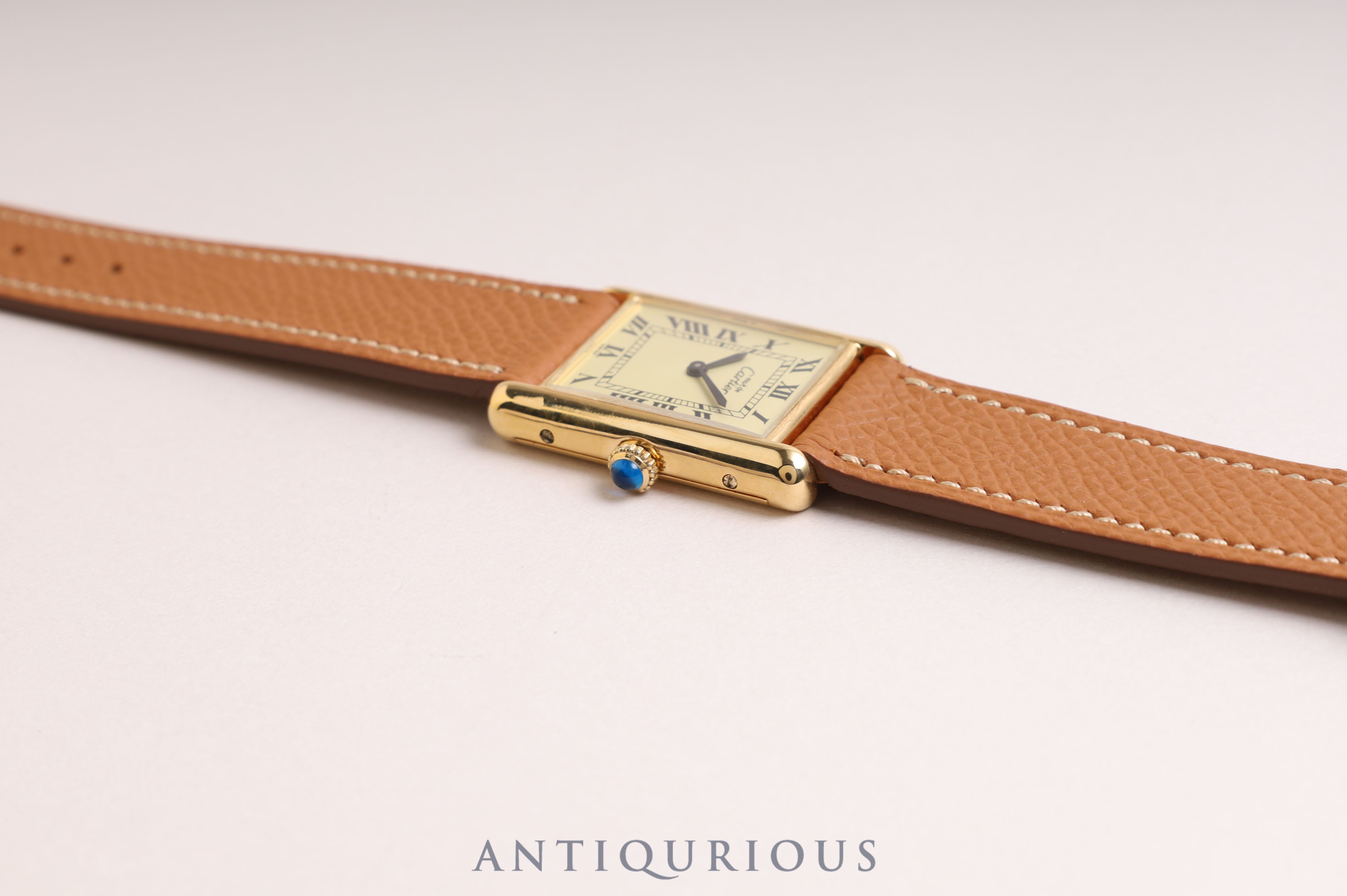 Cartier Must Tank LM Manual Winding Ivory Roman Dial