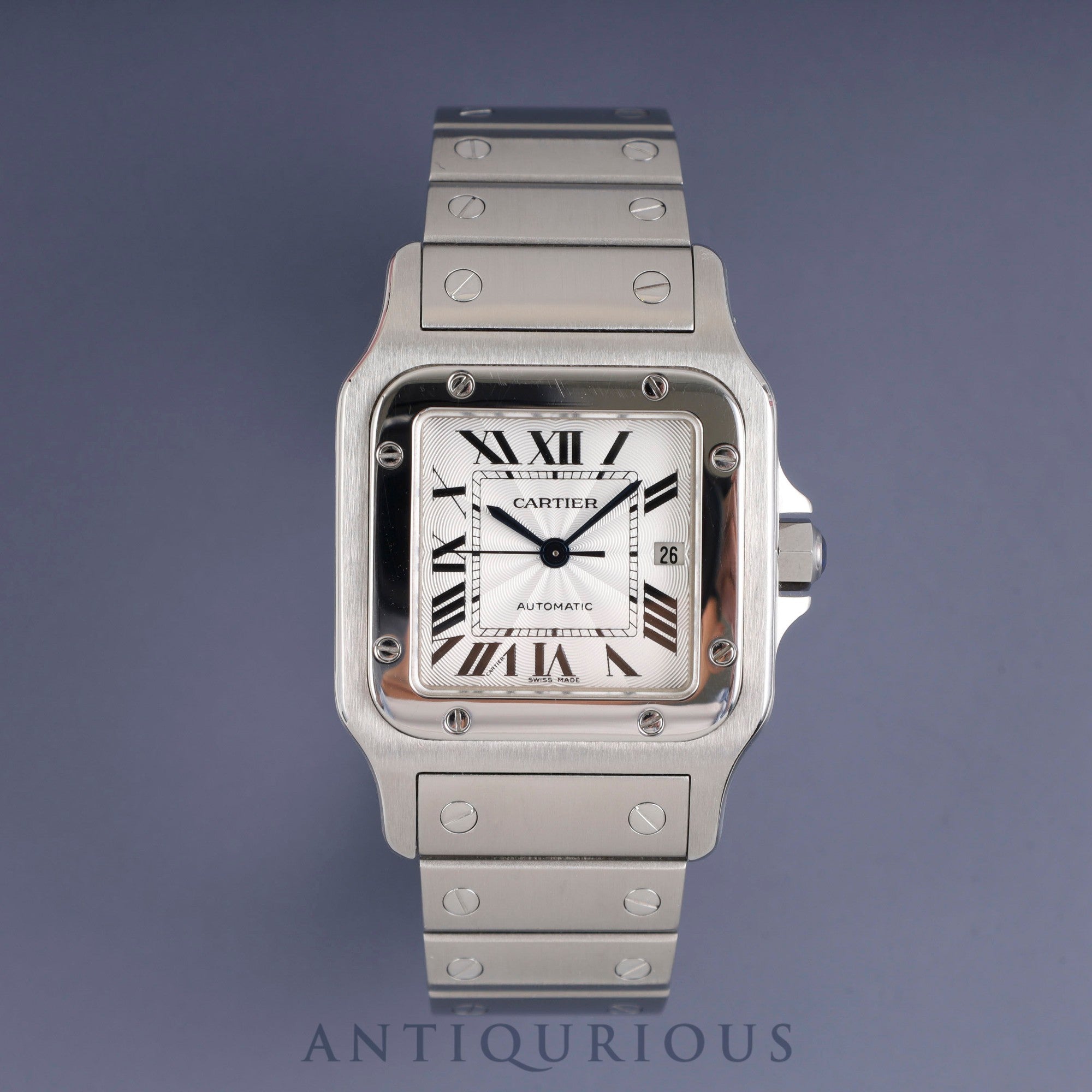 カルティエ サントス ガルベ LM W20055D6 / 2319 自動巻き SS SS シルバーギョーシェ文字盤 カルティエブティックにてコンプリートサービス(フルメンテナンス)済み
