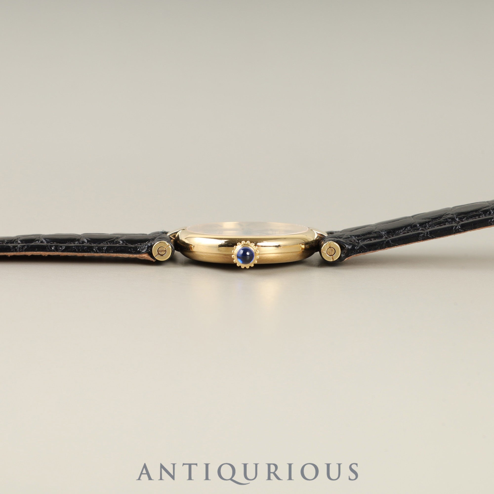 カルティエ マスト ヴァンドーム VLC SM 590004 クォーツ Cal.690 SV925 革 純正Dバックル(GP) オパラン文字盤 オーバーホール済み