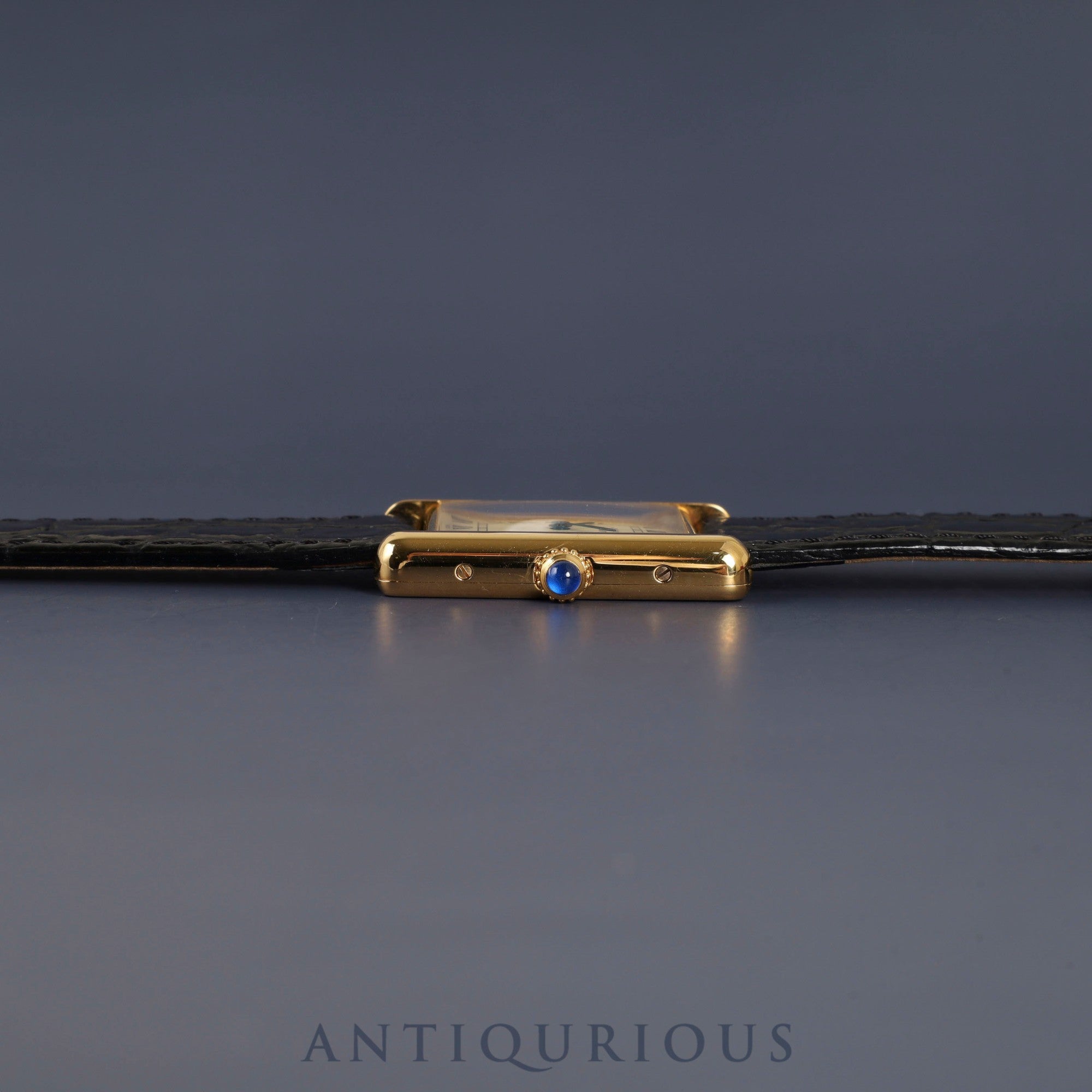 Cartier Must Tank LM 1615 Quartz Caliber 690 SV925 Leather Strap with Genuine GP Buckle, Ivory Roman Dial, Circa 1996-1998, Box, Overhauled