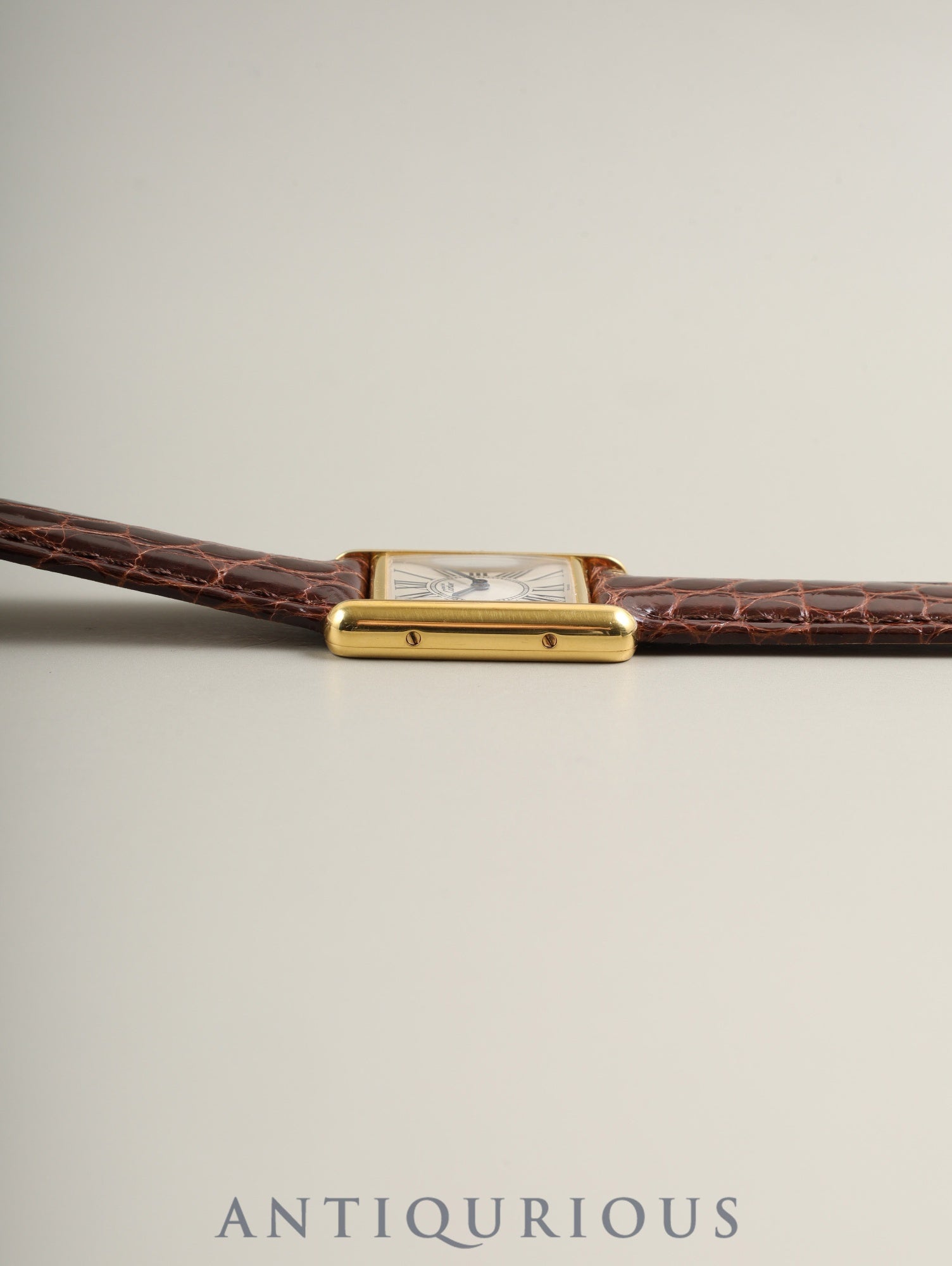 カルティエ マストタンク SM W1005554 / 5057001 クォーツ Cal.057 SV925 革 純正Dバックル(GP)オパラン文字盤(SWISS表記) 箱 冊子 保証書(1994年) オーバーホール済み 新品仕上げ済み