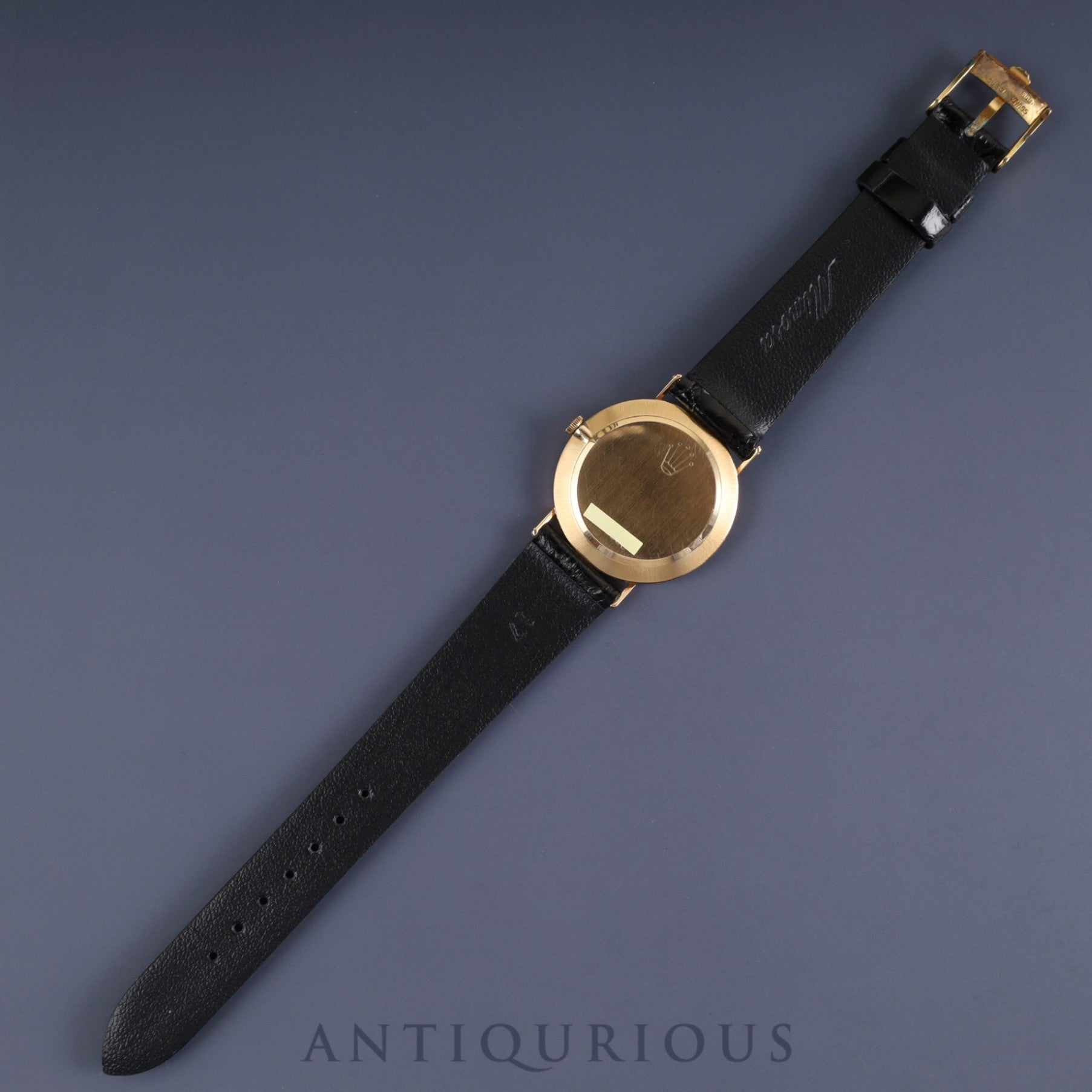 Rolex Cellini 3833 Manual winding Cal.1600 750 Leather Genuine buckle (GP) White Roman dial 1967 (23rd series) Overhauled