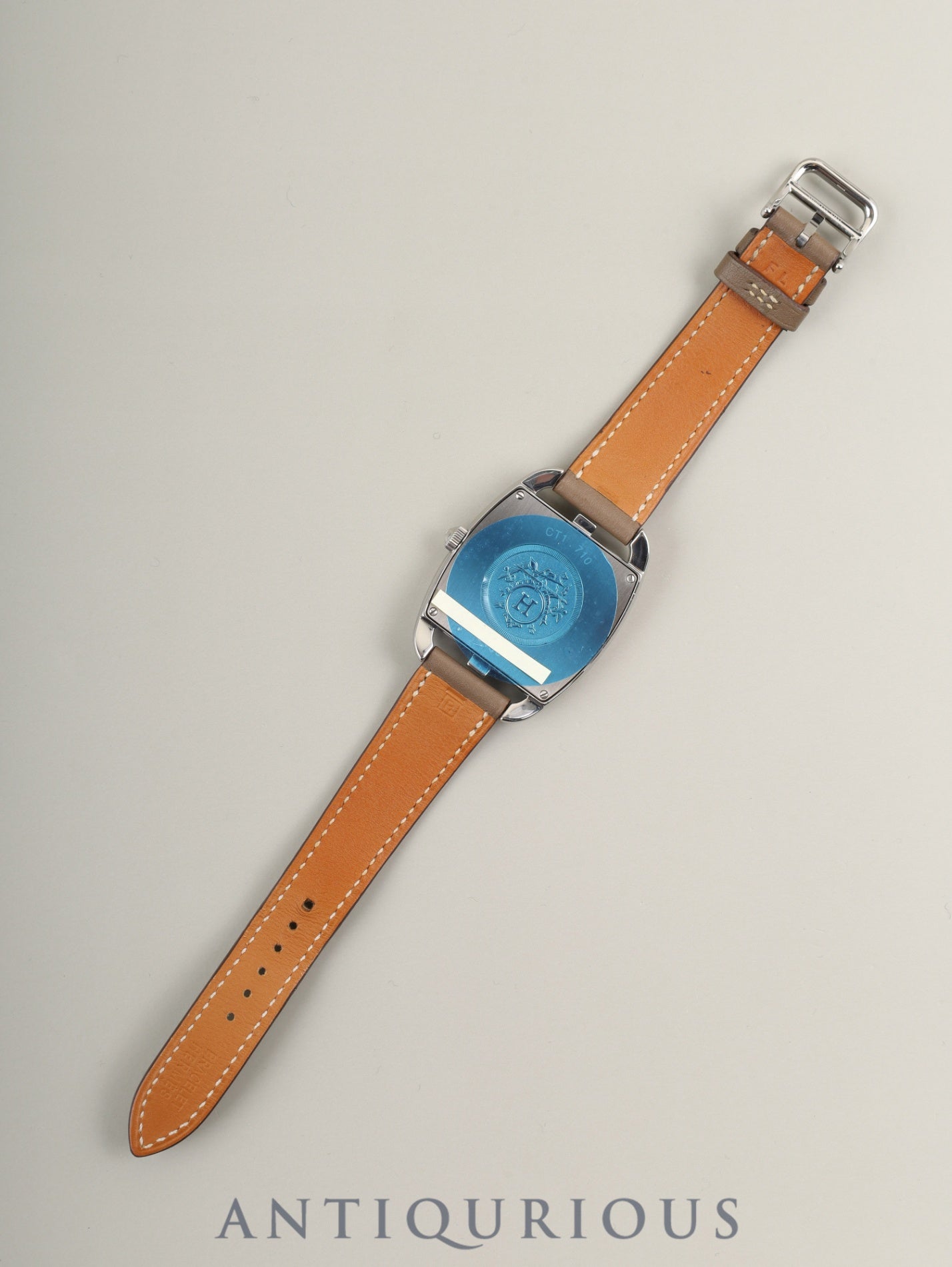 エルメス ケープコッド トノー CT1.710 クォーツ SS 純正革ベルト(□R刻印:2014年) 純正尾錠(SS) ホワイト文字盤 箱 保証書(2011年)オーバーホール済み