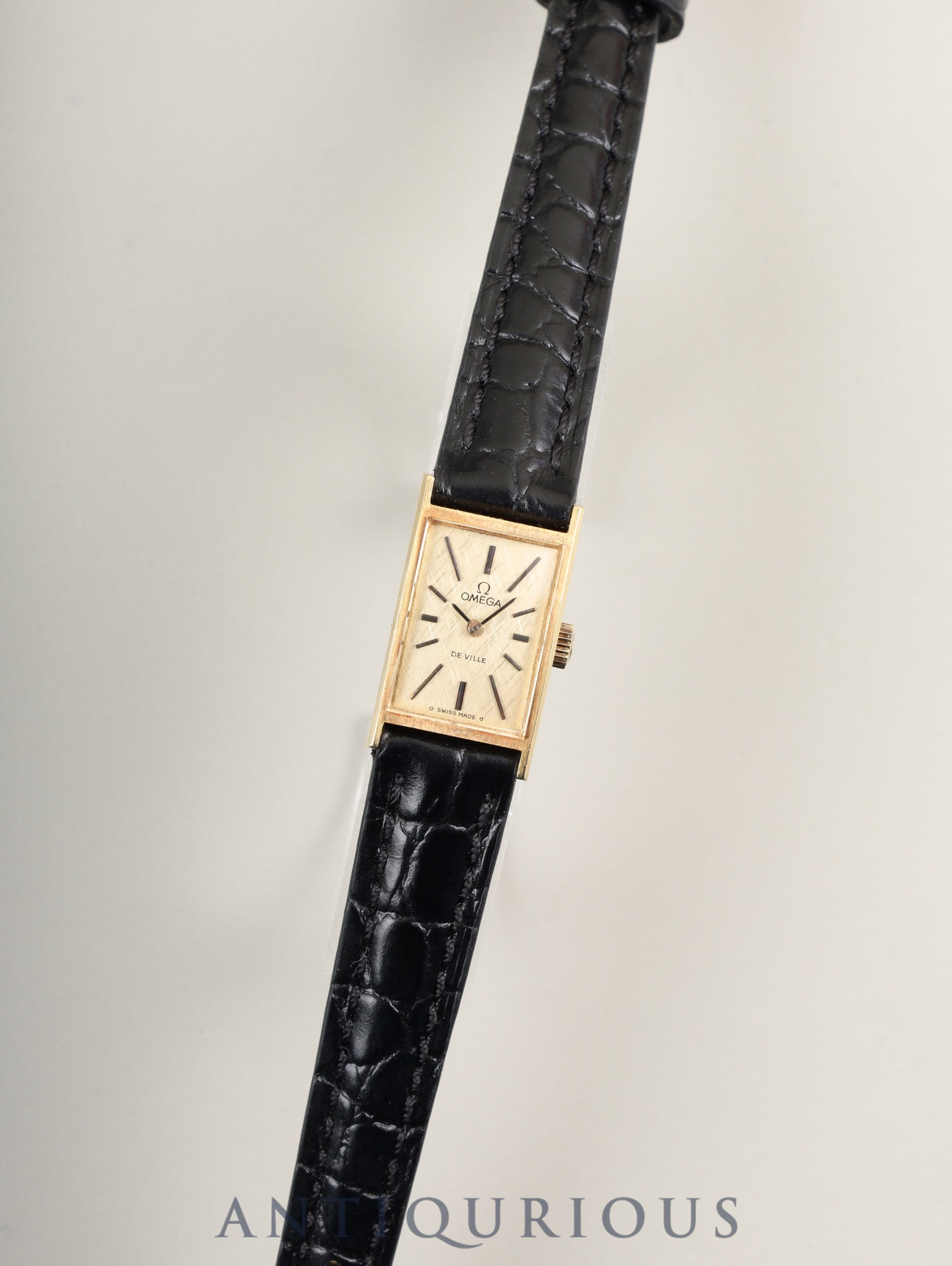 Omega De Ville 5110212 Manual Winding Caliber 485 750YG Leather Strap Genuine Buckle (GP) Champagne Dial Overhauled