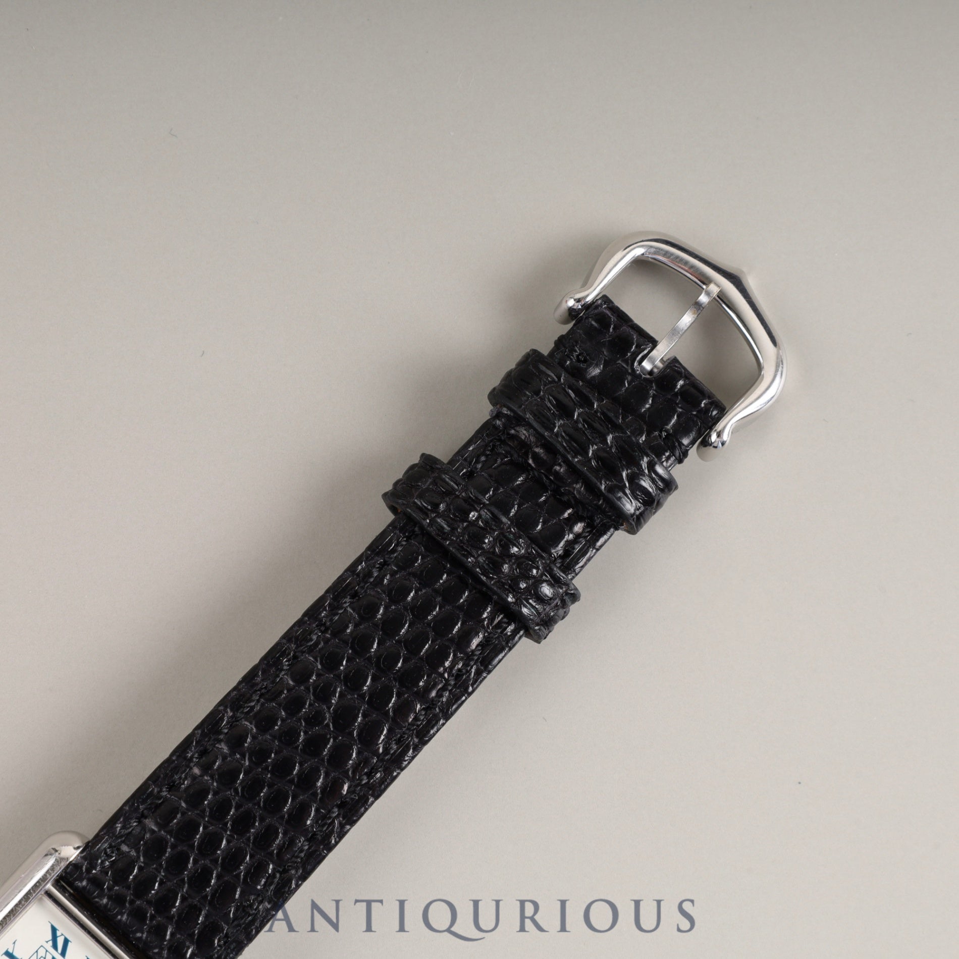 Cartier Must Tank SM 6057002 Quartz Cal.057 SV925 Leather Genuine Buckle (SS) White Roman Dial Box Overhauled