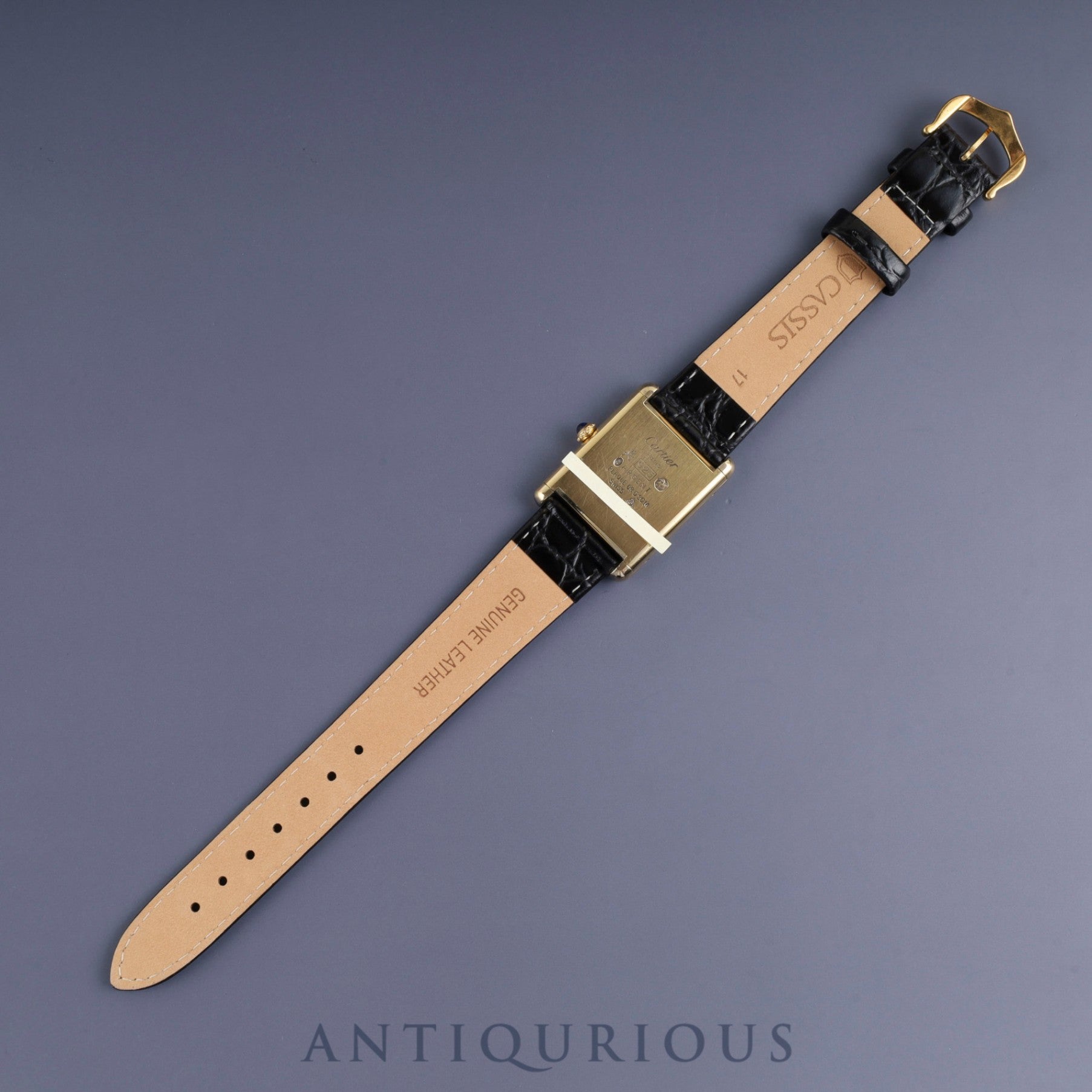 Cartier Must Tank LM Manual winding Cal.78-1 SV925 Leather Genuine buckle (GP) Ivory Roman dial Overhauled