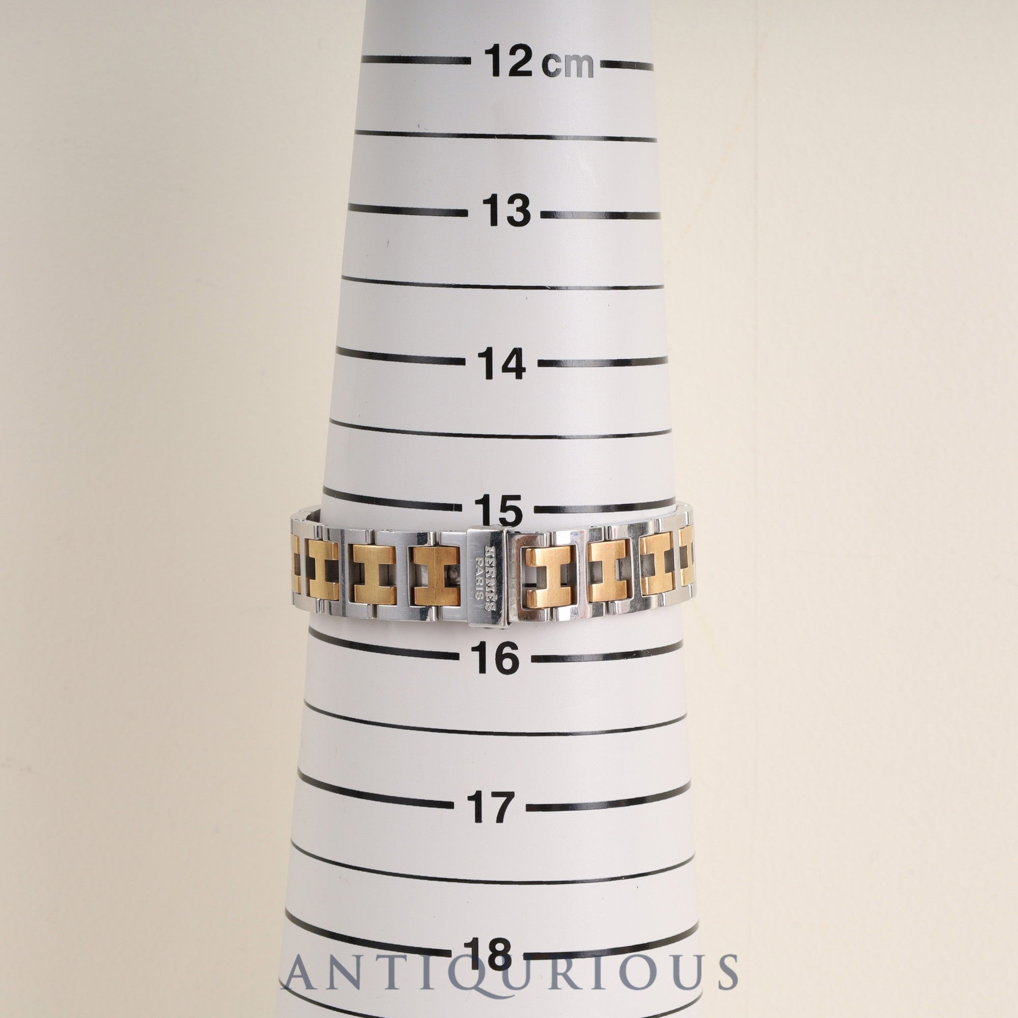 エルメス クロアジュール CR1.220 クォーツ Cal.976.001 SS/GP SS/GP ホワイト文字盤 オーバーホール済み