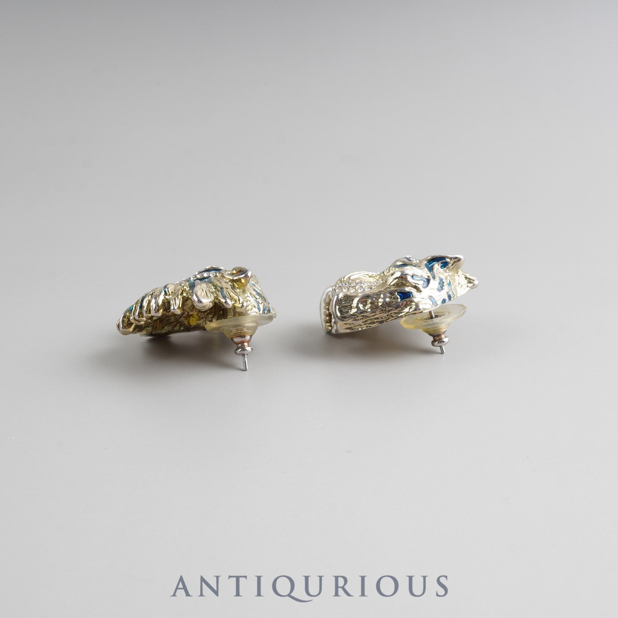 Gucci Tiger Earrings GP/Rhinestone