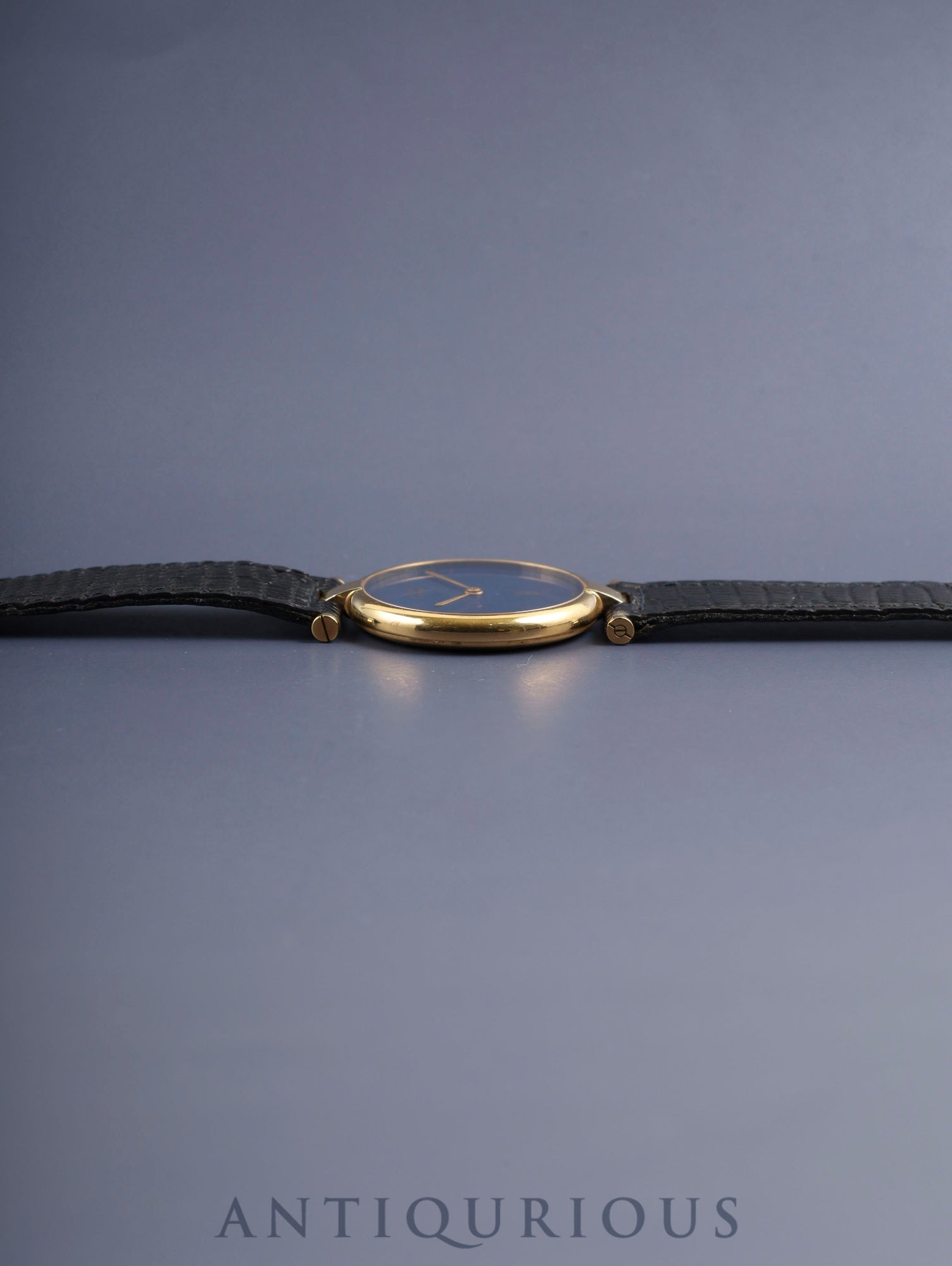 Cartier Must Vendome VLC LM 17 Quartz Cal.81 SV925 Leather Original Pin Buckle (GP) Lapis Lazuli Dial (SWISS) Overhauled
