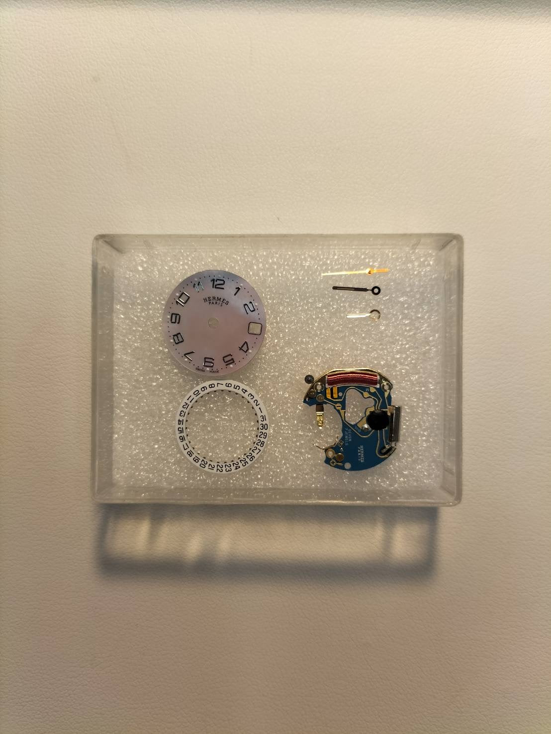 Hermes Clipper Nacle CL4.221 Quartz SS/GP Shell Arabic Dial Box Warranty Overhauled