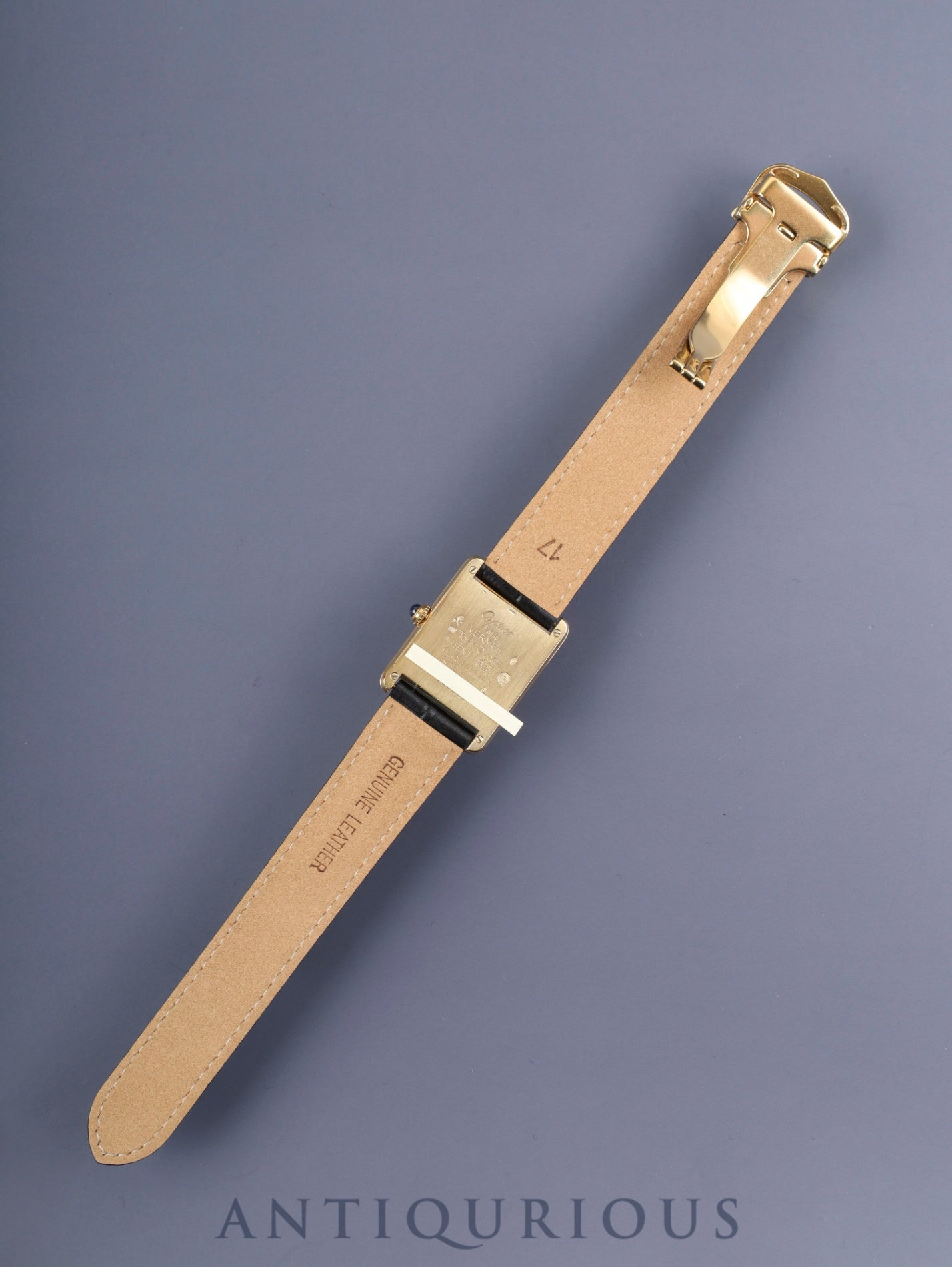 カルティエ マストタンク LM W1005654/590005 クォーツ Cal.690 SV925 革 純正Dバックル(GP)オパラン文字盤 箱 保証書(1994年)冊子 オーバーホール済み