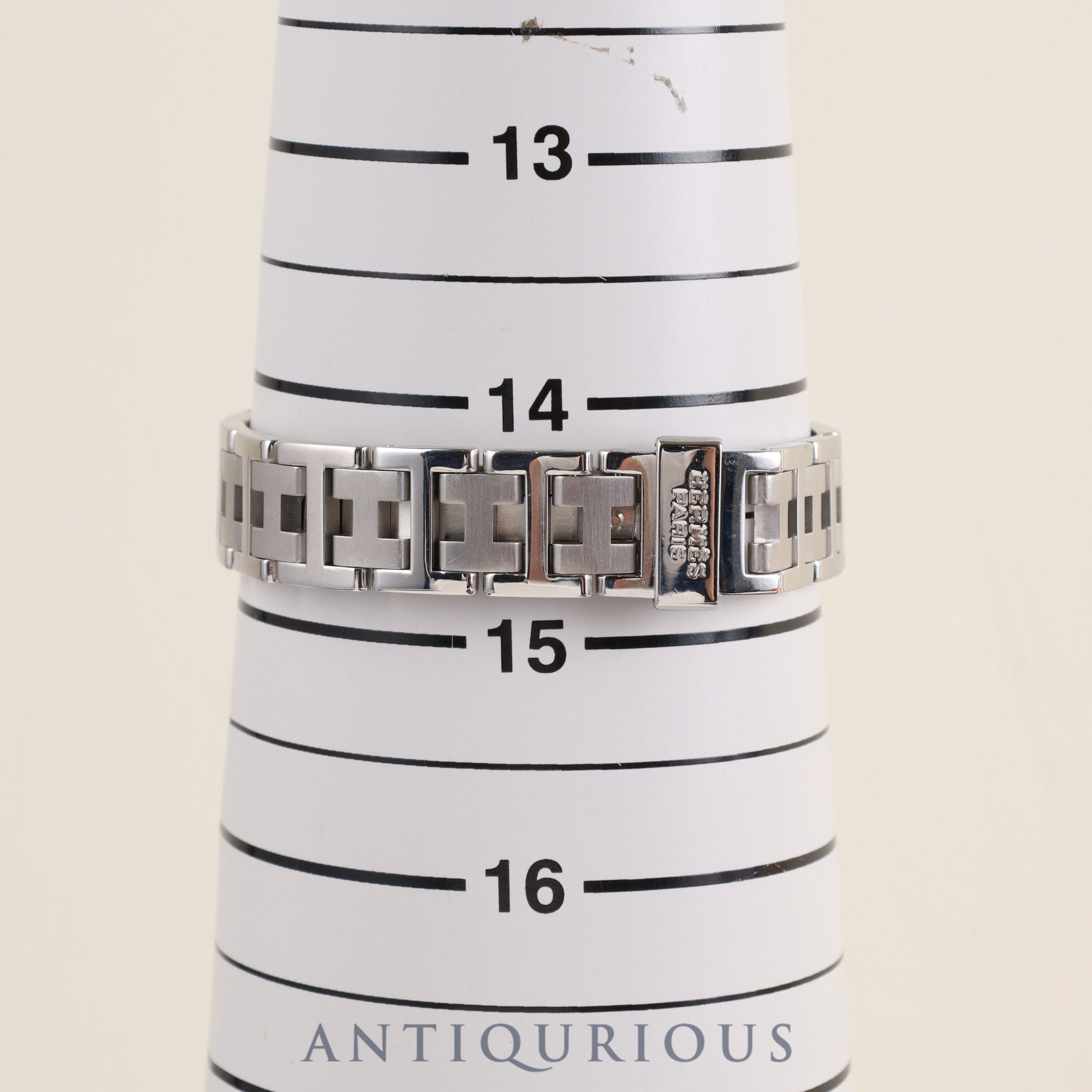 Hermes Clipper CL4.210 Quartz SS SS White Arabic Dial 24.0mm Box Warranty (2003) Overhauled