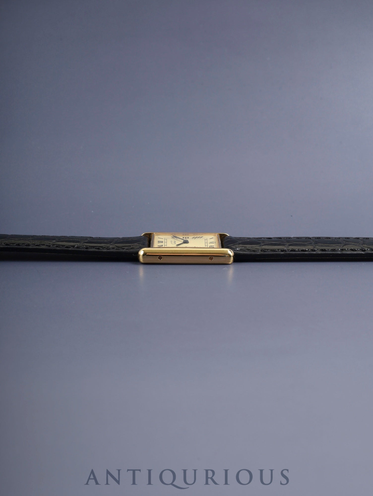 Cartier Must Tank LM W1002753 / 590005 Quartz Cal.90 SV925 Leather Genuine Pin Buckle (GP) Ivory Roman Dial (SWISS marking) Box, Booklets, Guarantee (undated), Overhauled, Polished