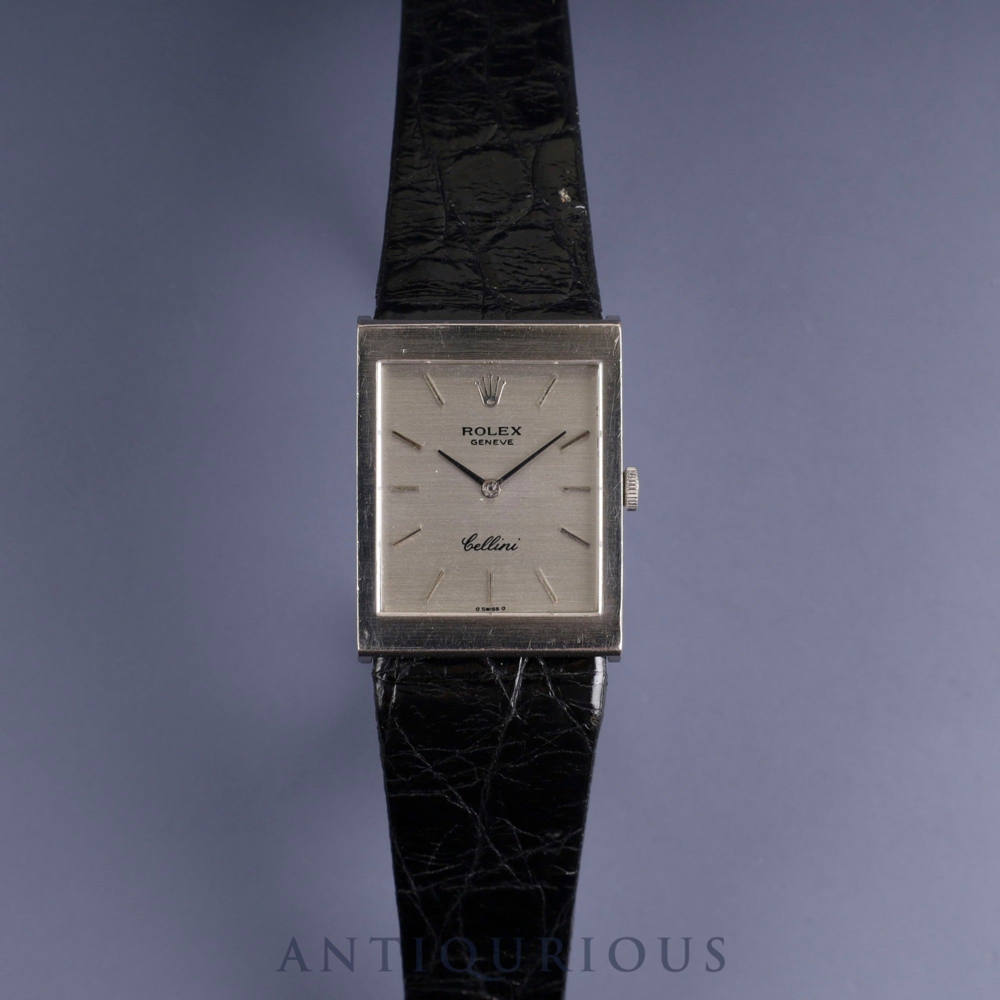 Rolex Cellini 4014 Manual winding Cal.1600 750 Leather Genuine buckle (GP) Silver dial No. 39 (1973) Overhauled