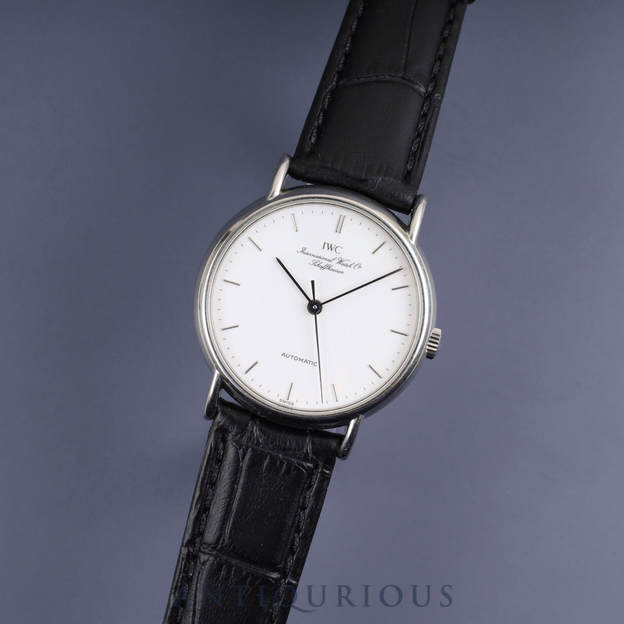 IWC ポートフィノ 3514-001 自動巻き SS 革 純正尾錠(SS) ホワイト文字盤 保証書(1992年) 冊子 オーバーホール済み アイダブリュシー