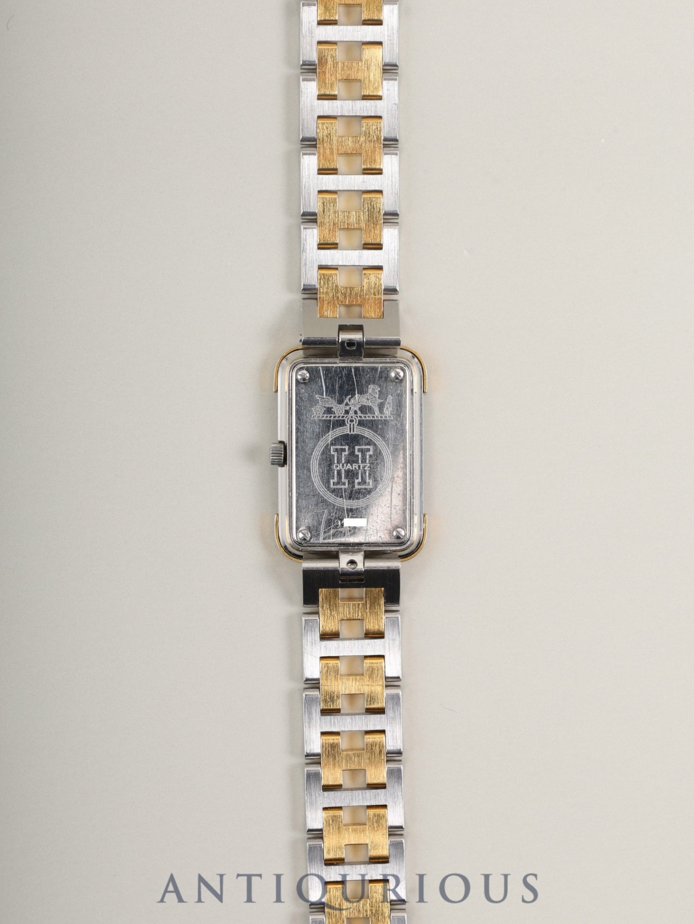 エルメス クロアジュール 54 10 75 クォーツ Cal.976.001 SS/GP SS/GP ホワイト文字盤 オーバーホール済み