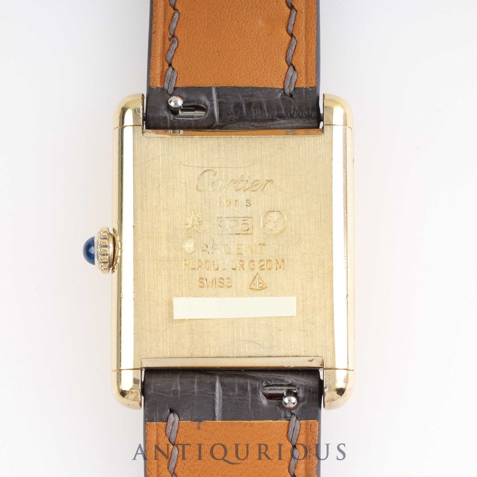 Cartier Must Tank LM Manual Winding SV925 Leather Genuine Buckle Ivory Roman Dial Cartier Boutique Complete Service
