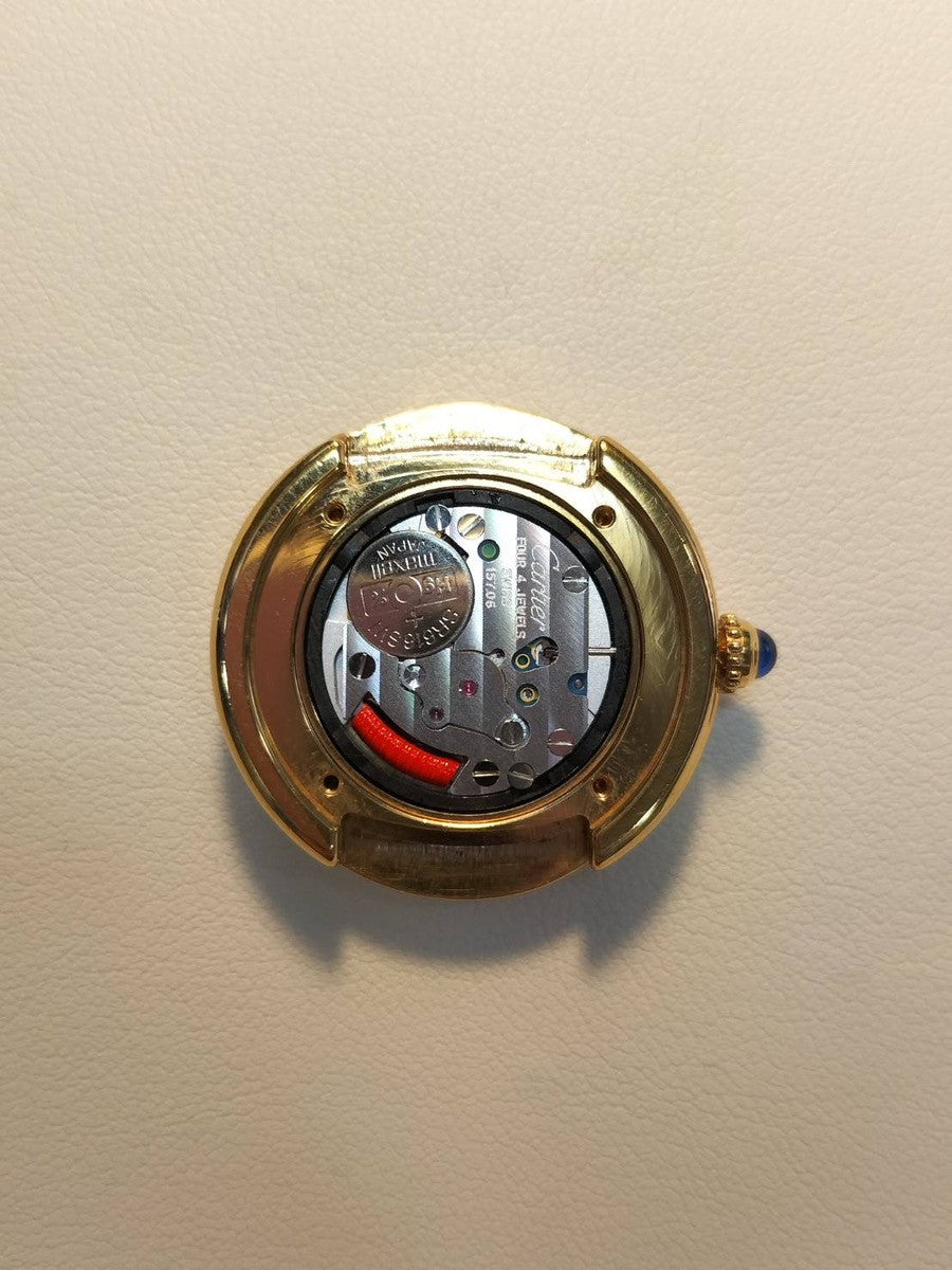 Cartier Must Trinity W1010744 / 2735 Quartz Cal.157 SV925 Leather Genuine D Buckle (GP) Trinity Dial Overhauled