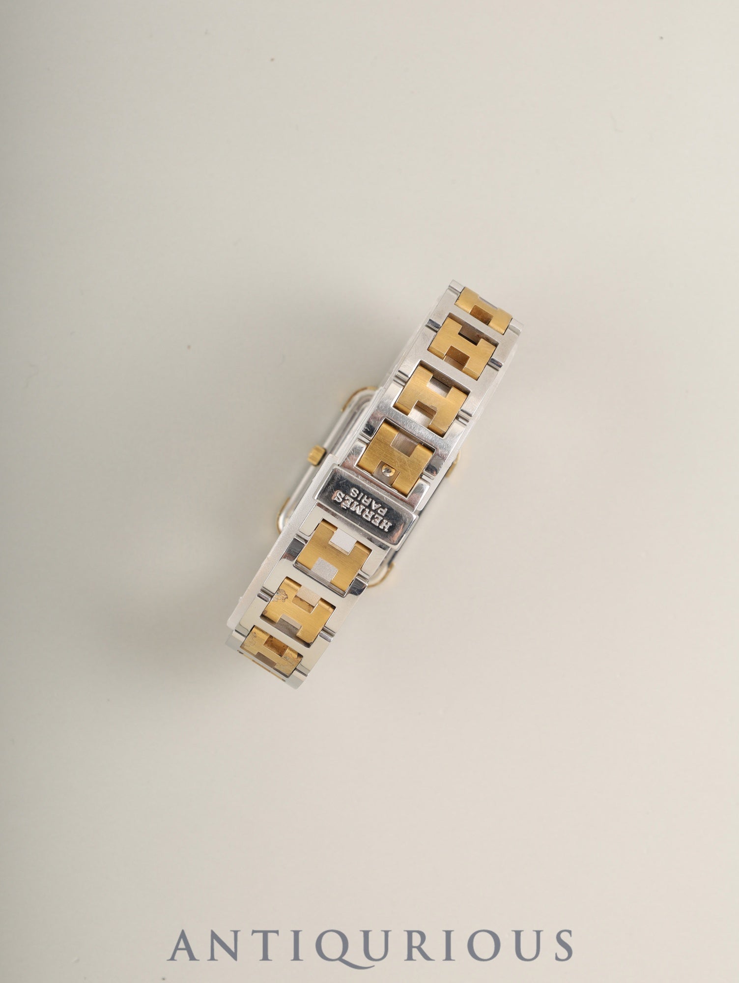 エルメス クロアジュール CR1.240 クォーツ Cal.976.001 SS/GP SS/GP ホワイト文字盤 オーバーホール済み