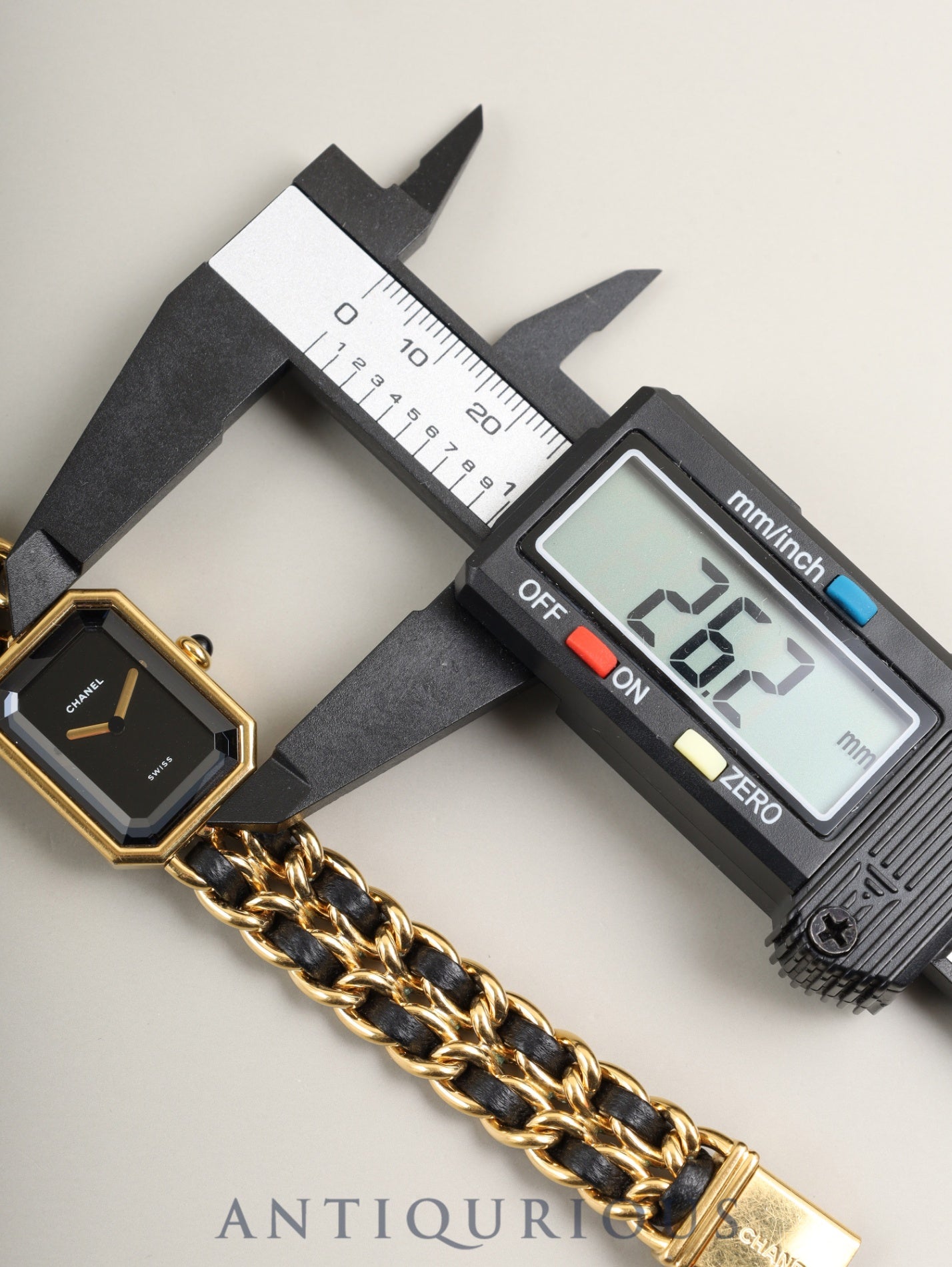Chanel Premiere L H0001 Quartz Cal.976.001 GP GP/Leather Black Dial Overhauled