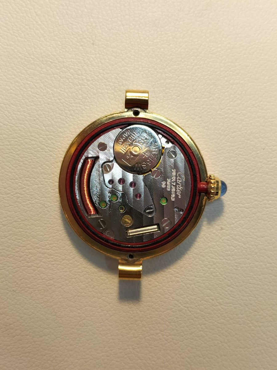 カルティエ マスト ヴァンドーム VLC SM W1005354 / 590004 クォーツ Cal.90 SV925 革 純正Dバックル(GP) オパラン文字盤 保証書(1993年)オーバーホール済み