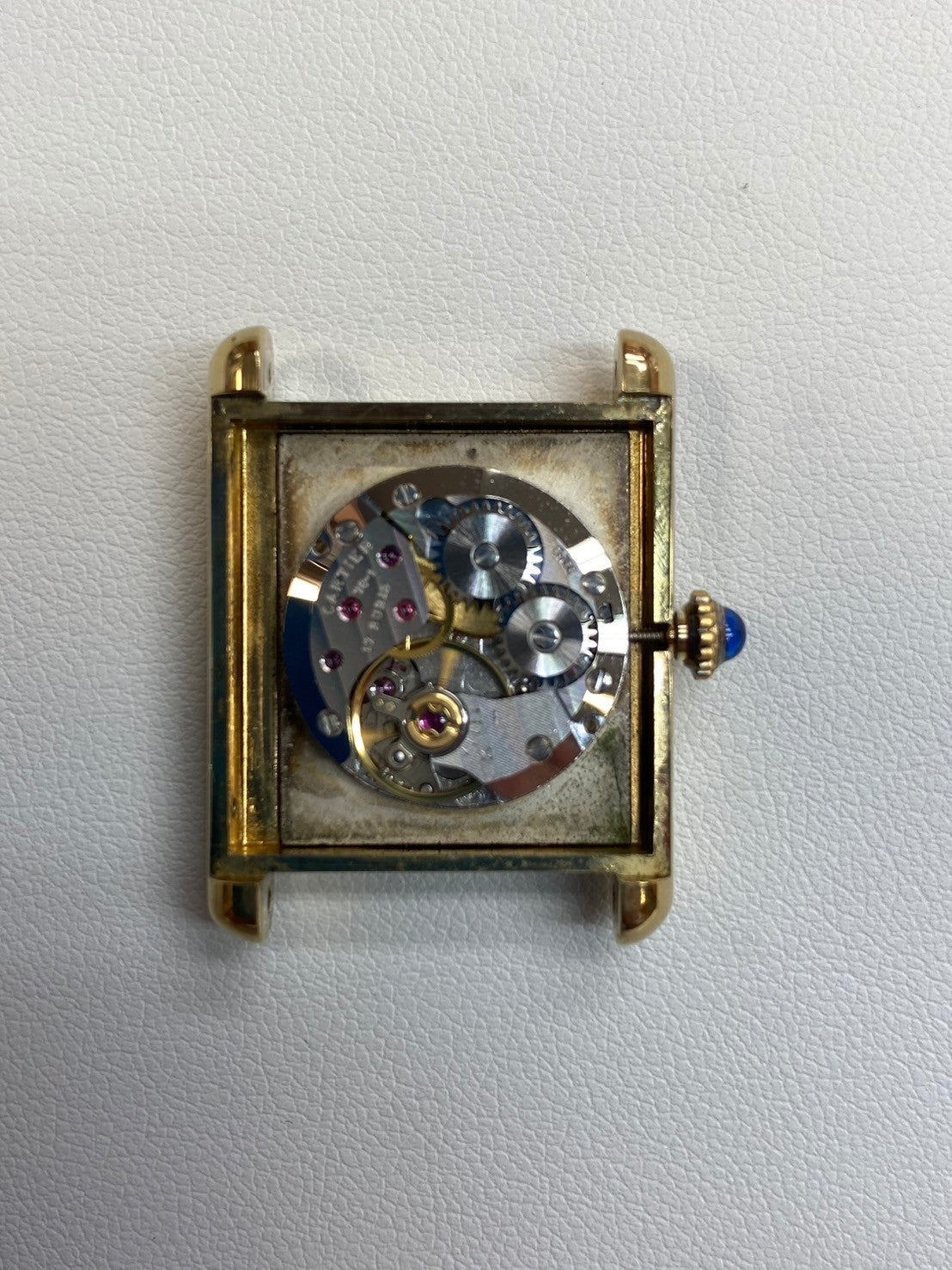 カルティエ マストタンク LM 手巻き Cal.78-1 SV925 革 純正尾錠(GP)ブラックオニキス文字盤 箱 オーバーホール済み