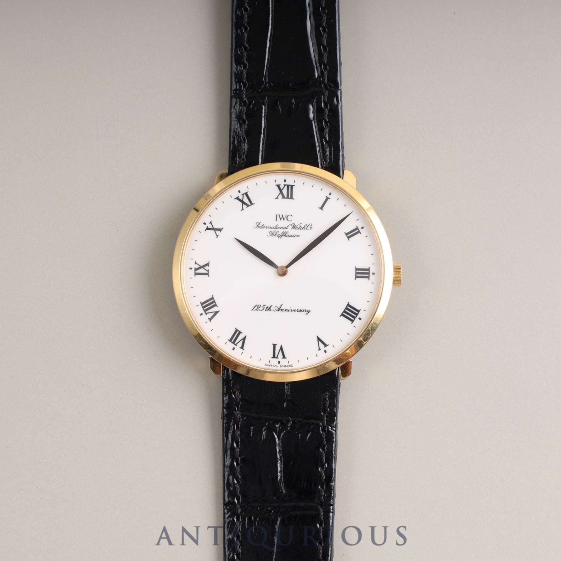 IWC Portofino 2411 125th Anniversary Model Manual Winding Cal.1852 750 Leather Genuine Buckle (750) White Dial 34.0mm Overhauled IWC