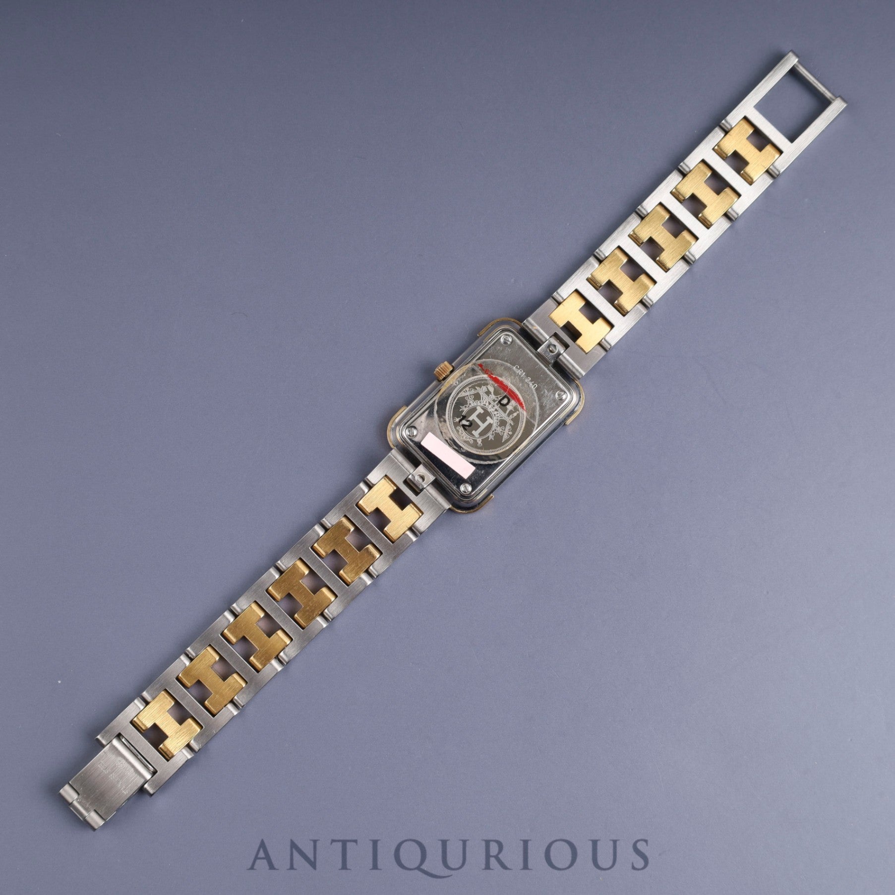Hermes Cloajour CR1.240 Quartz Cal.976.001 SS/GP SS/GP Champagne Dial Box Case Overhauled