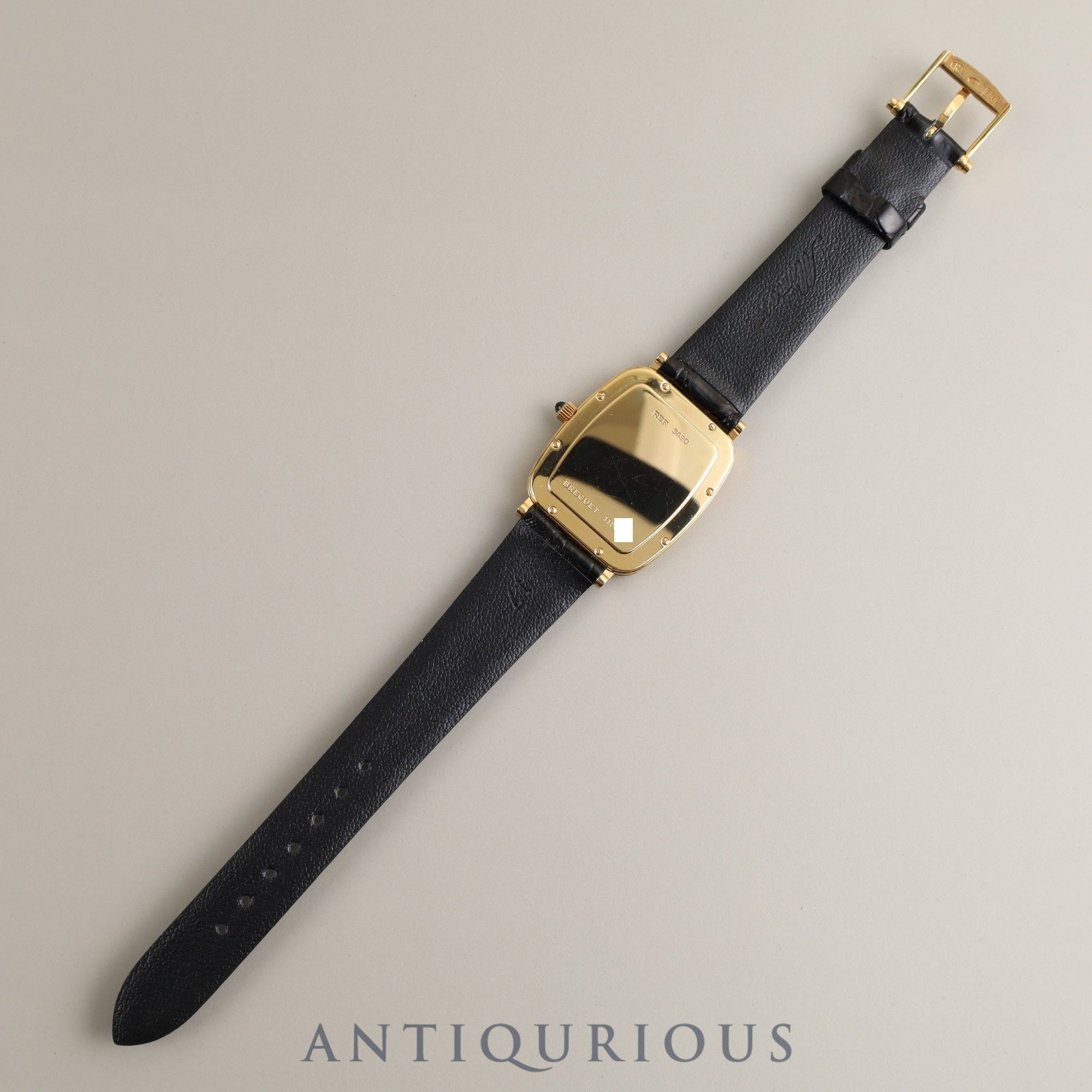 Breguet Classic Tonneau 3490 Manual winding Cal.818/4 YG Leather Genuine buckle (750) Ivory dial Overhauled