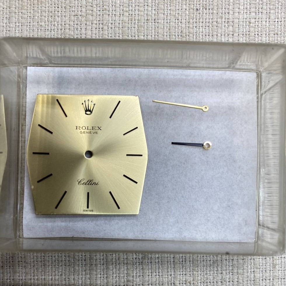 Rolex Cellini 4122 Manual winding Cal.1601 YG Leather Genuine buckle (GP) Gold dial No. 4 Overhauled
