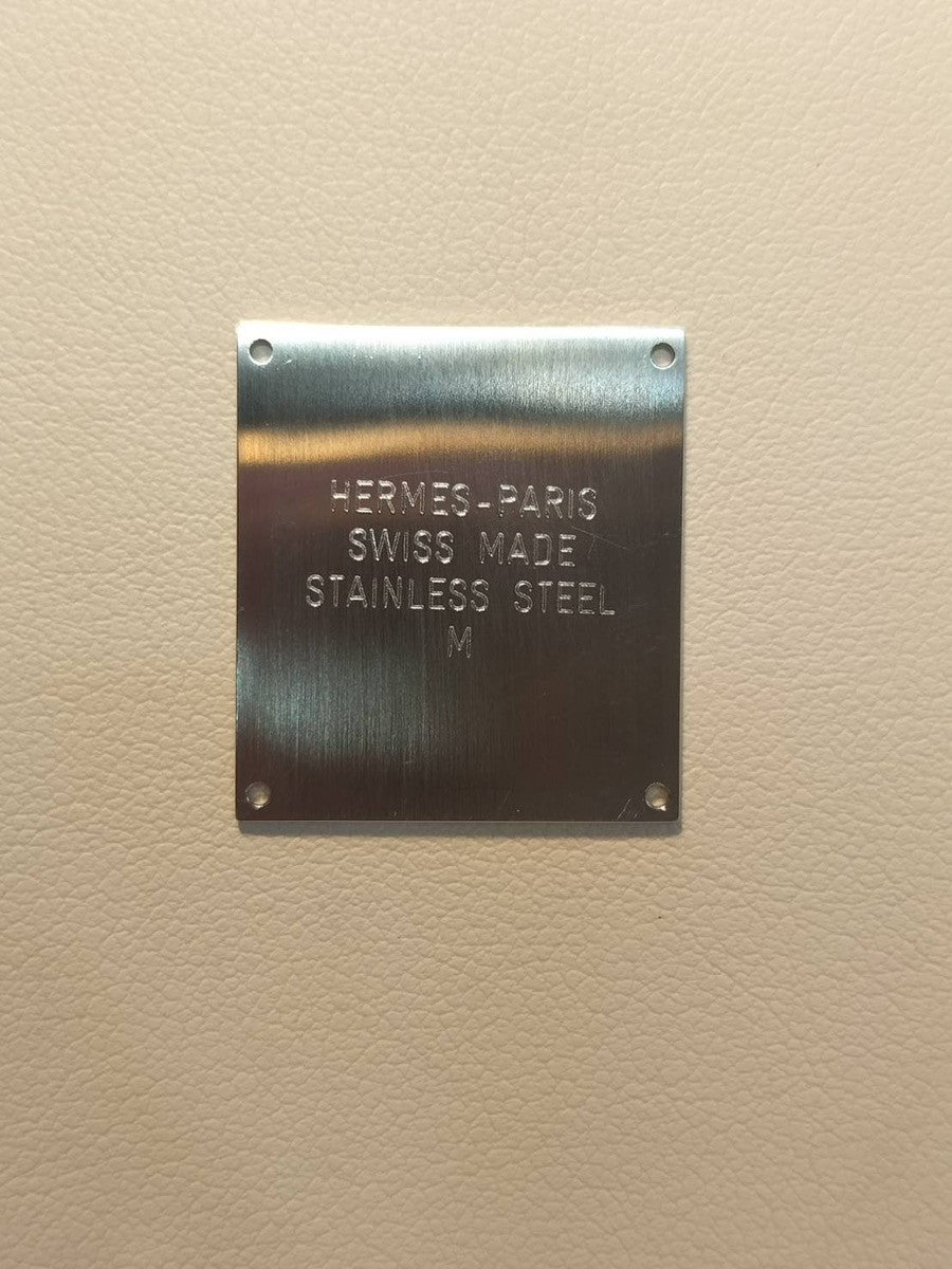 Hermes Cape Cod CC1.210 Quartz Cal.976.001 SS Genuine leather strap (□E stamp: 2001) Genuine buckle (SS) Gray Arabic dial Overhauled