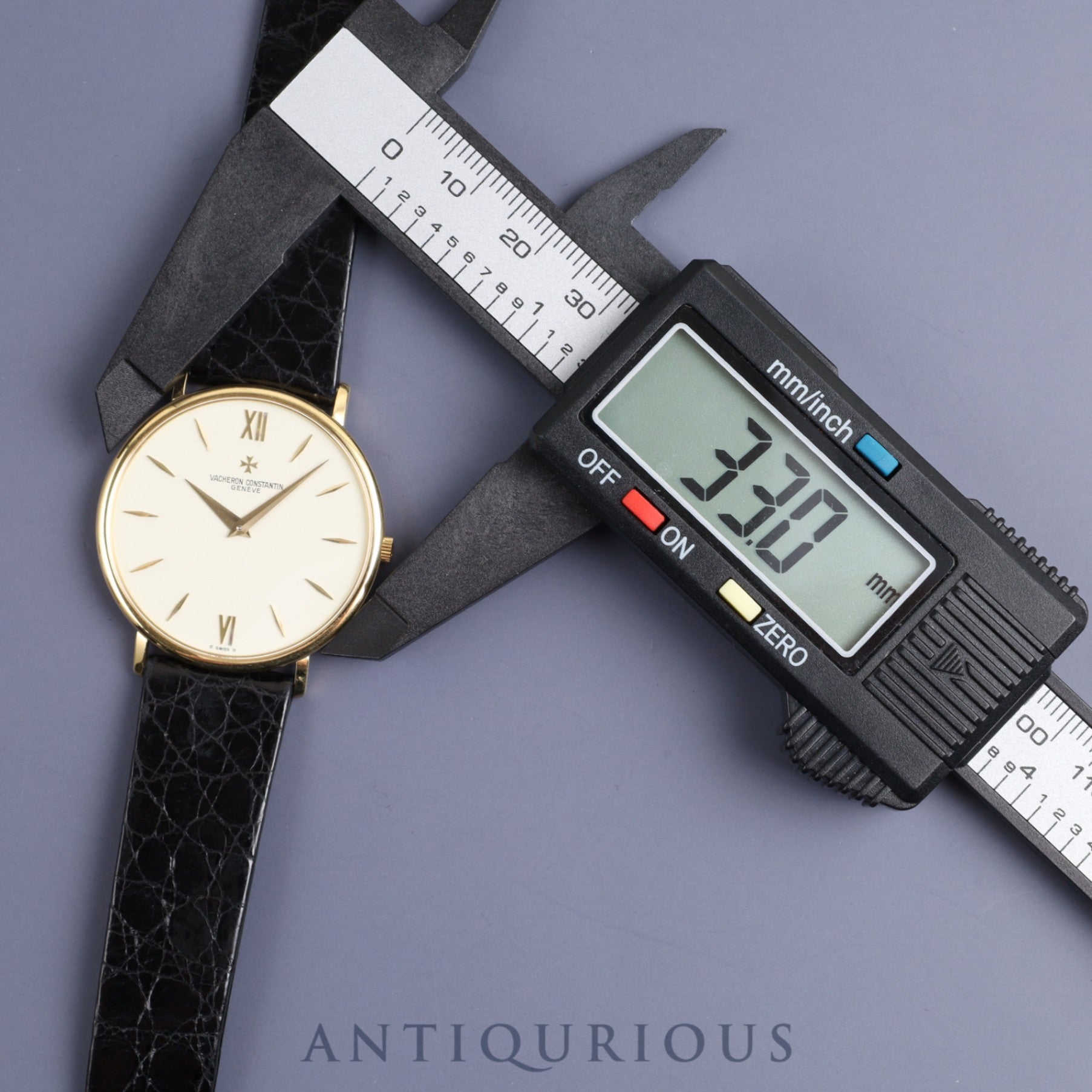 ヴァシュロン・コンスタンタン パトリモニー 33060 手巻き Cal.1003/1 750 革 純正尾錠(750)アイボリー文字盤 ケース裏彫りあり オーバーホール済み