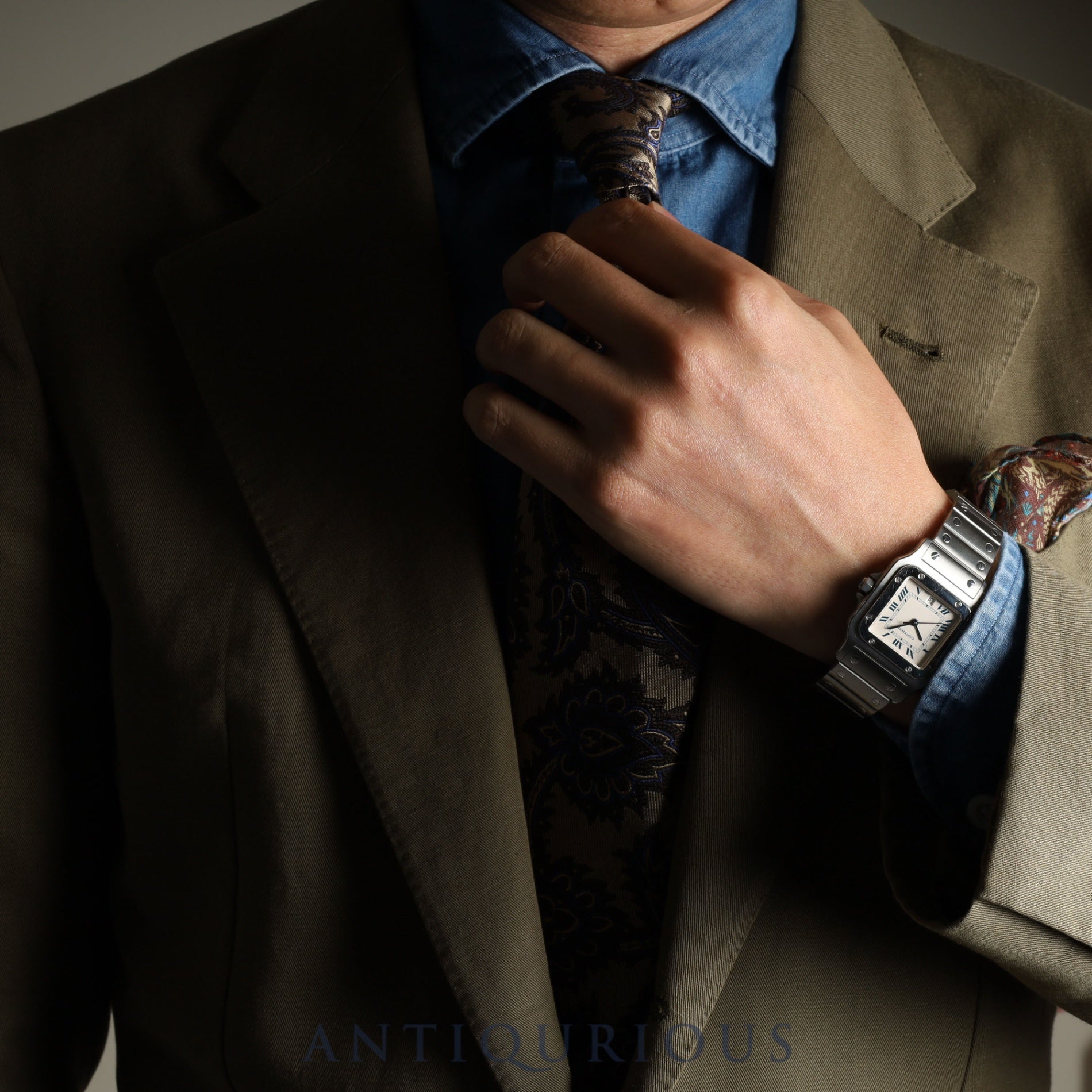 カルティエ サントス ガルベ LM W20018D6/1564 クォーツ Cal.687 SS SS ホワイトローマン文字盤 オーバーホール済み