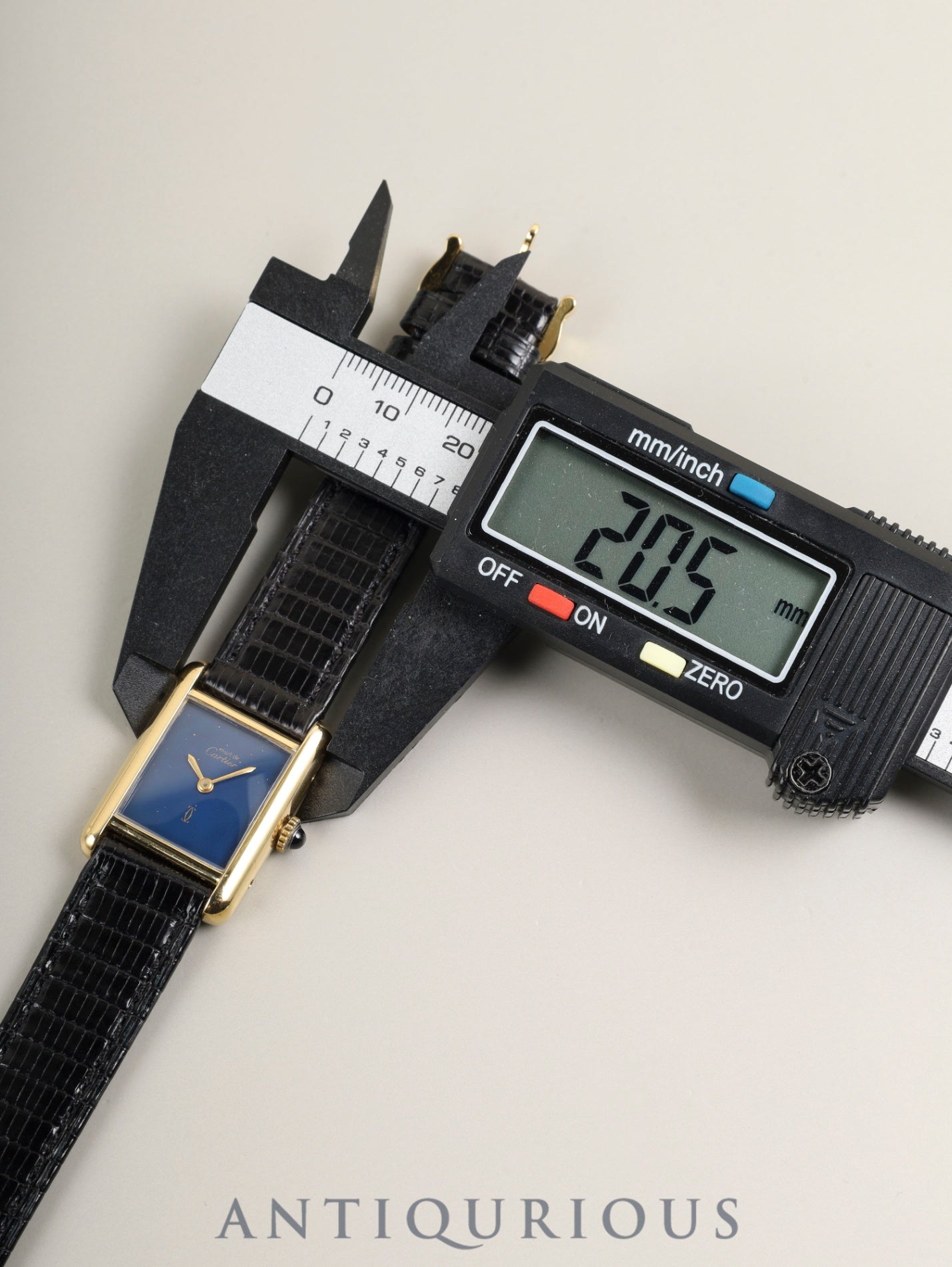 カルティエ マストタンク SM 3 手巻き Cal.78-1 SV925 革 純正ピンバックル(GP)ラピスラズリ文字盤(SWISS表記)オーバーホール済み 社外ガラス交換済み