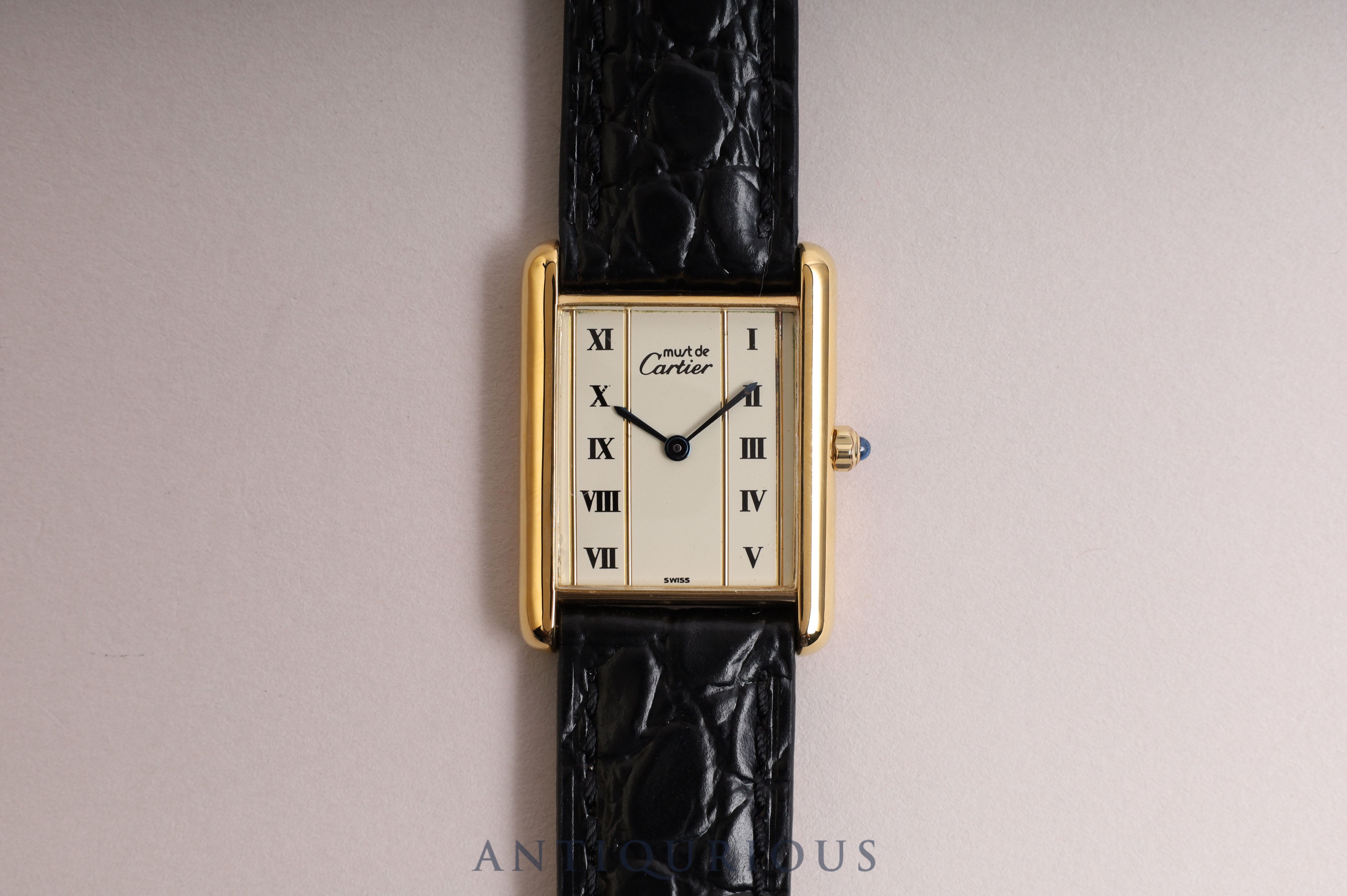 Cartier Must Tank LM QZ Straight Roman Dial