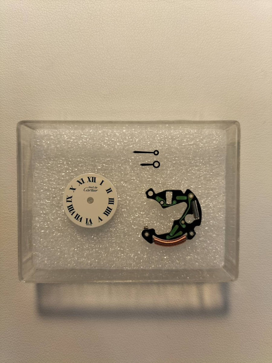 カルティエ マストコリゼ W1001665 / 1903 クォーツ Cal.90 SV925 革 純正Dバックル(SS) ホワイトローマン文字盤 オーバーホール済み リューズ新品仕上げ済み