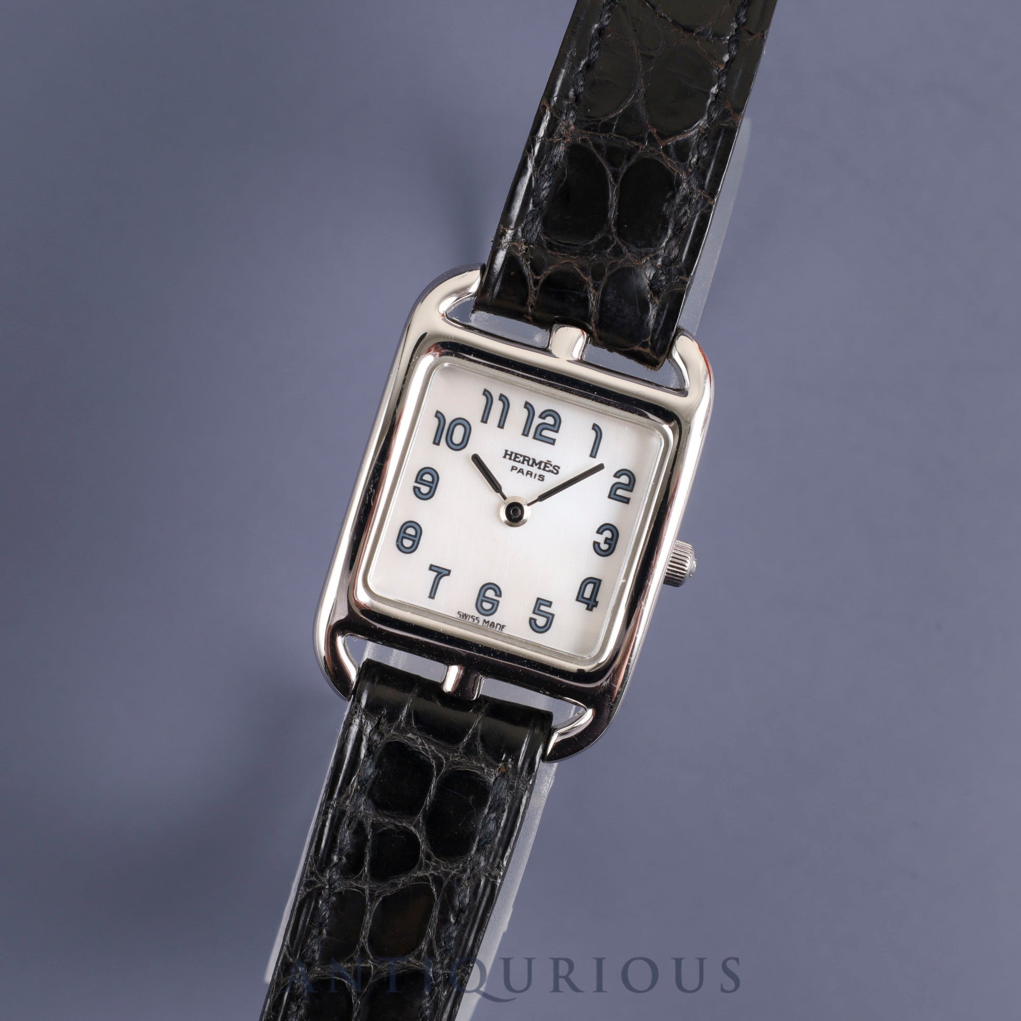 エルメス ケープコッド CC1.190 クォーツ Cal.976.001 750 純正革ベルト 純正尾錠(750)シェル文字盤 19×27mm 箱 保証書(詳細未記載)オーバーホール済み