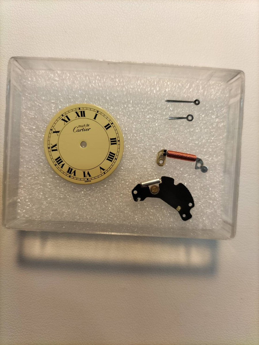 Cartier Must Vendôme VLC SM 18 Quartz Cal.81 SV925 Genuine Buckle (GP) Ivory Roman Dial Box Booklet Warranty Card Overhauled