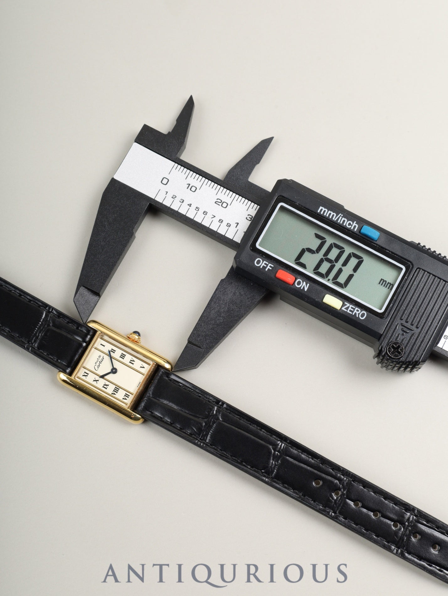 カルティエ マストタンク SM 5057001 クォーツ Cal.057 SV925 革 純正尾錠(GP)ストレートローマン文字盤(SWISS表記)オーバーホール済み