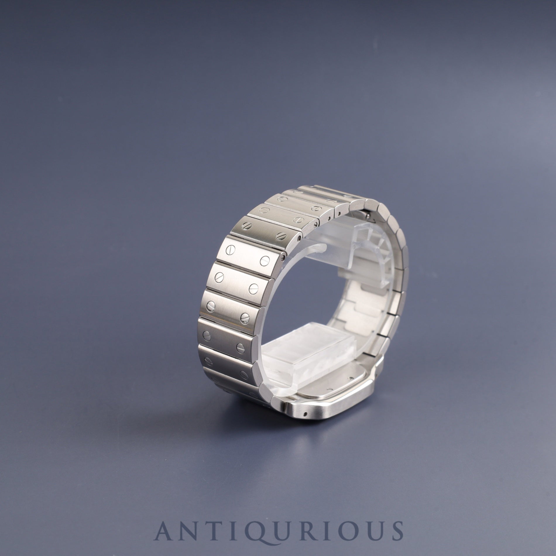 Cartier Santos Galbee LM W20060D6 / 1564 Quartz Cal. 687 Stainless Steel White Roman Dial Repair Certificate (2024) Overhauled and Serviced at a Cartier Boutique