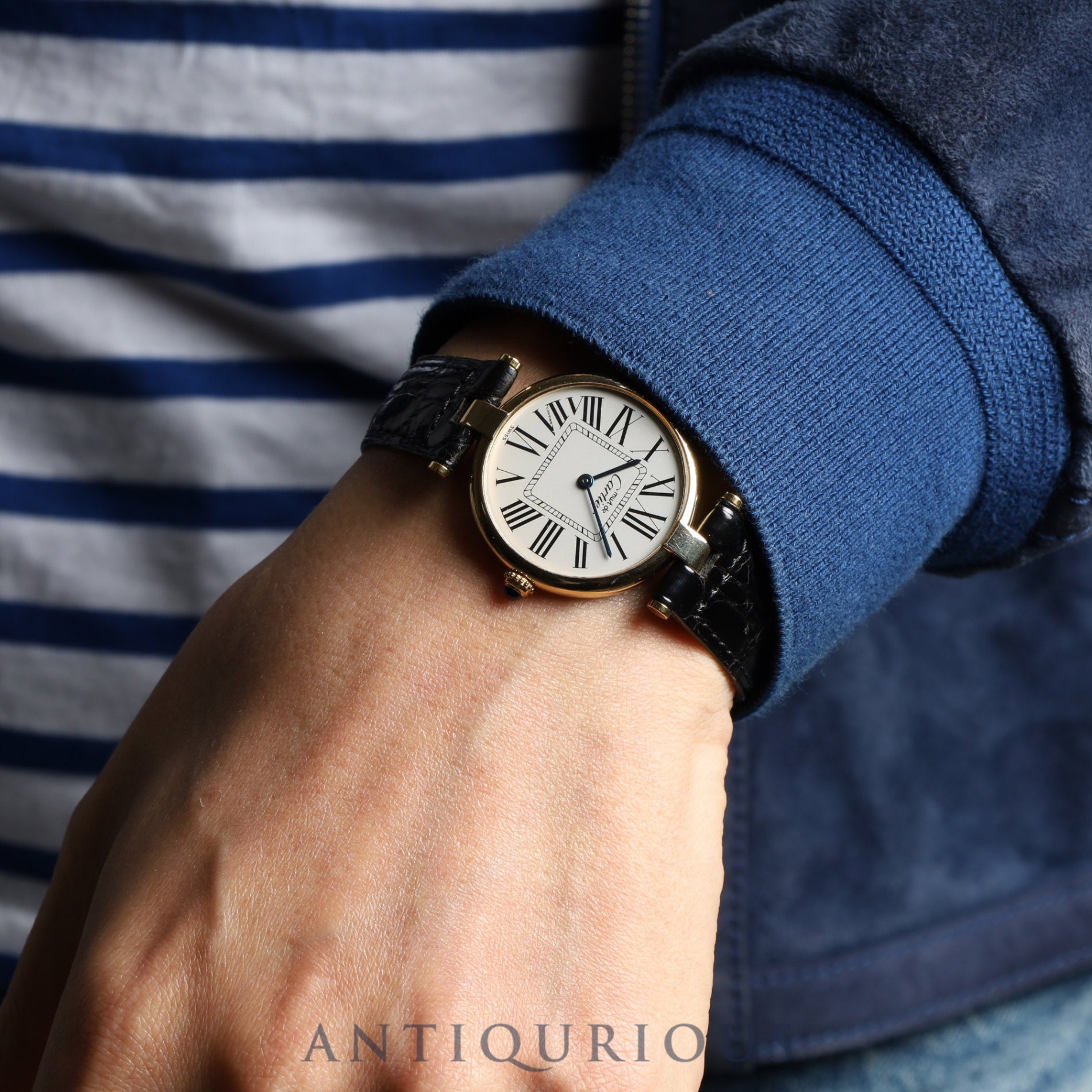 Cartier Must Vendome 590003 / W1005454 Quartz Cal.690 SV925 Genuine leather strap Genuine D buckle (GP) Opalan dial Overhauled