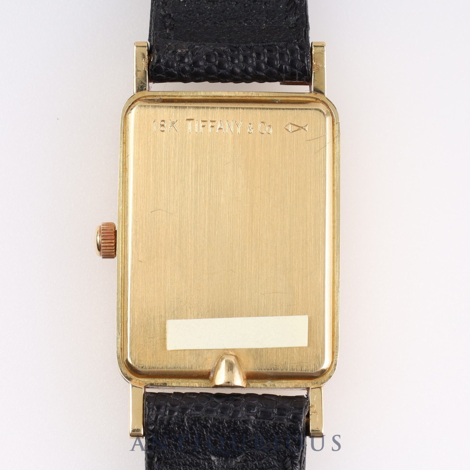 Tiffany Atlas YG CASE Quartz Cal.976 001 YG Leather Champagne Dial Box