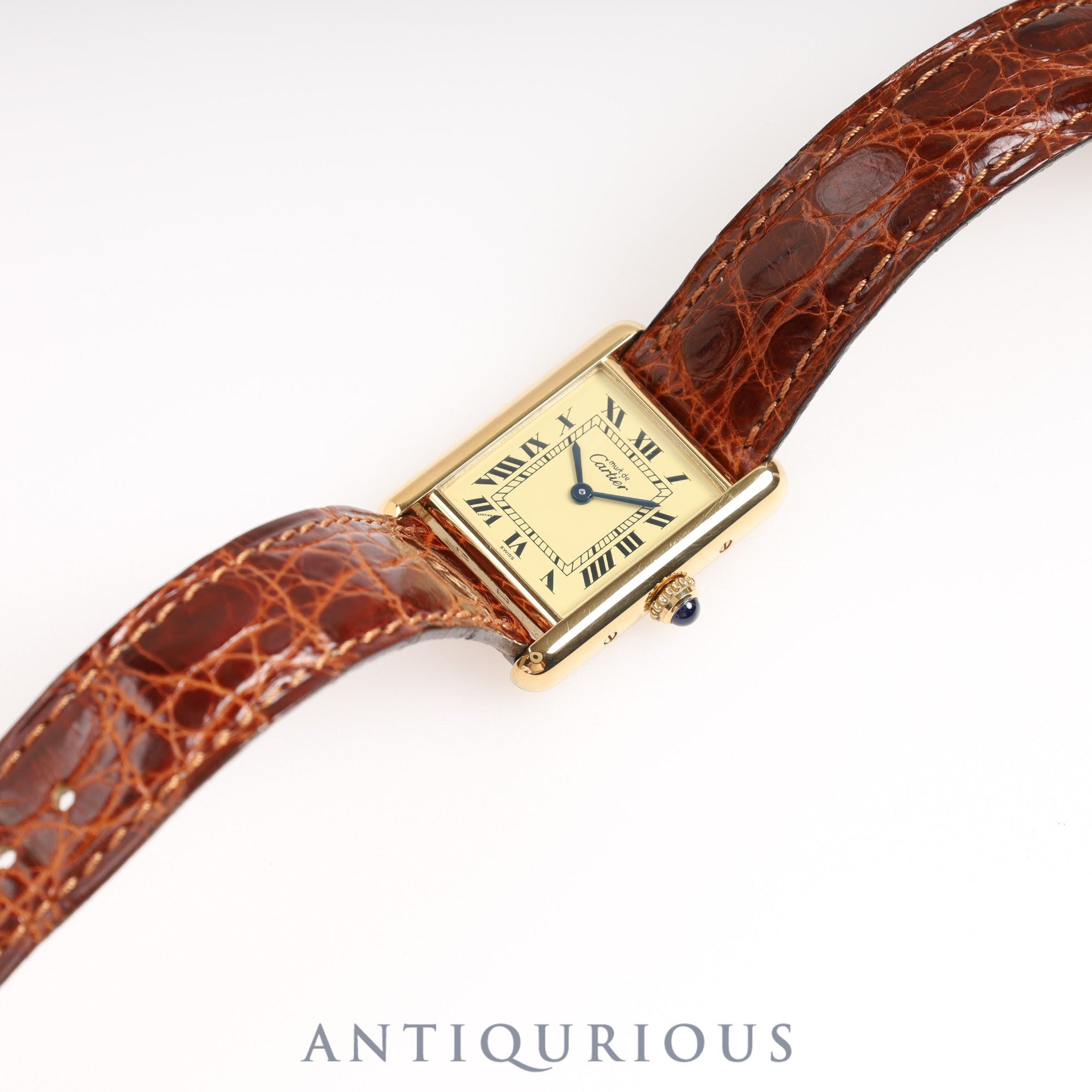 カルティエ マストタンク SM QZ アイボリーローマン文字盤 箱 保証書 1994年