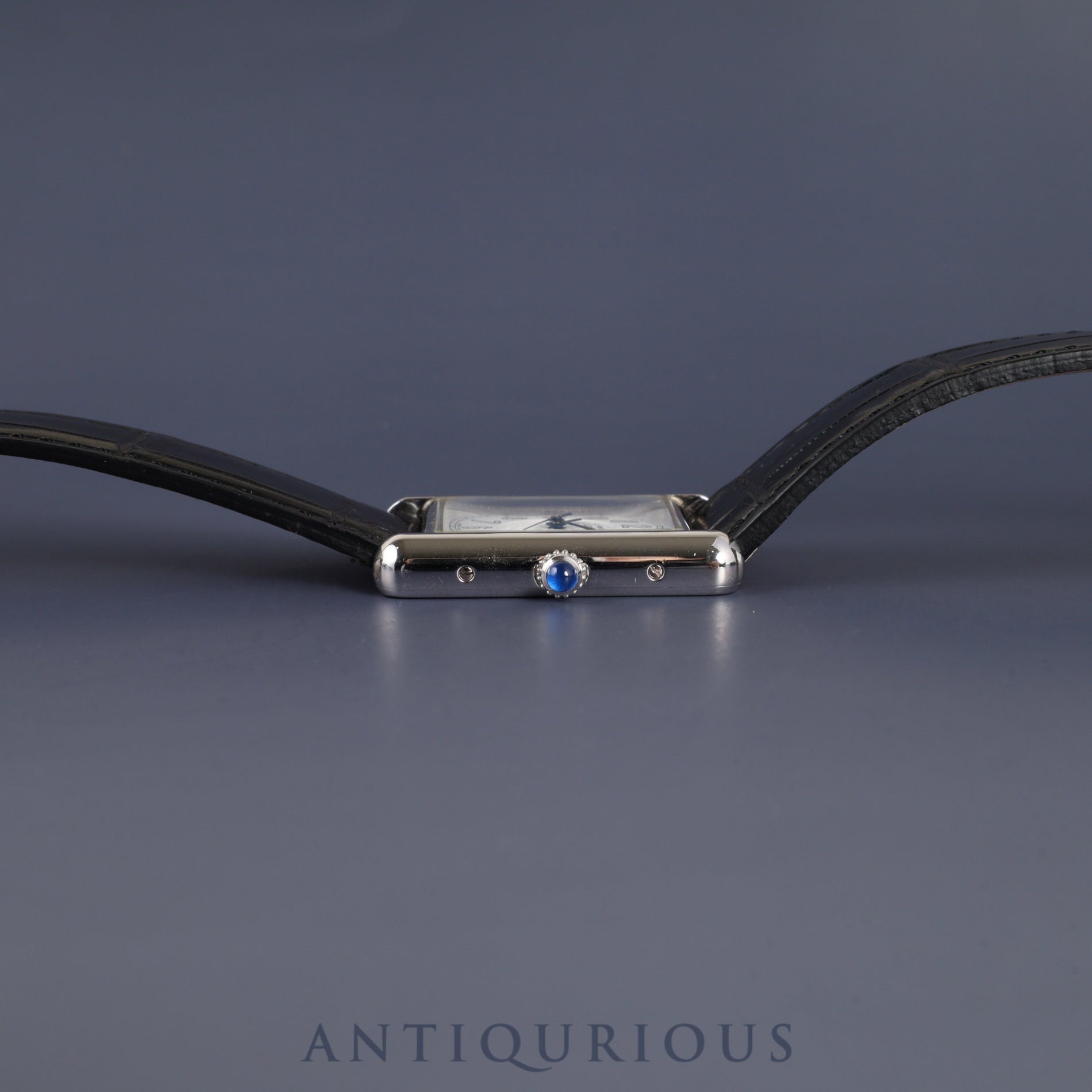 カルティエ マストタンク GM(XL) 2414 クォーツ Cal.87 SV925 革 純正Dバックル(SS)テレフォンアラビア文字盤 オーバーホール済み