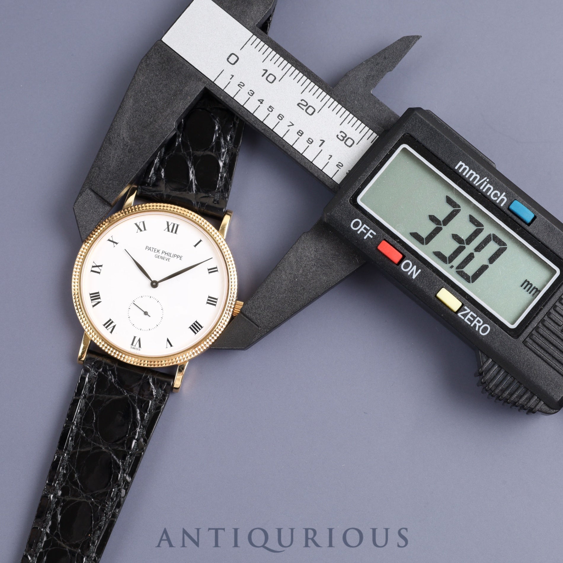 Patek Philippe Calatrava 3919J Manual winding Cal.215 YG Genuine leather strap Genuine buckle (750) Silver dial Paper box