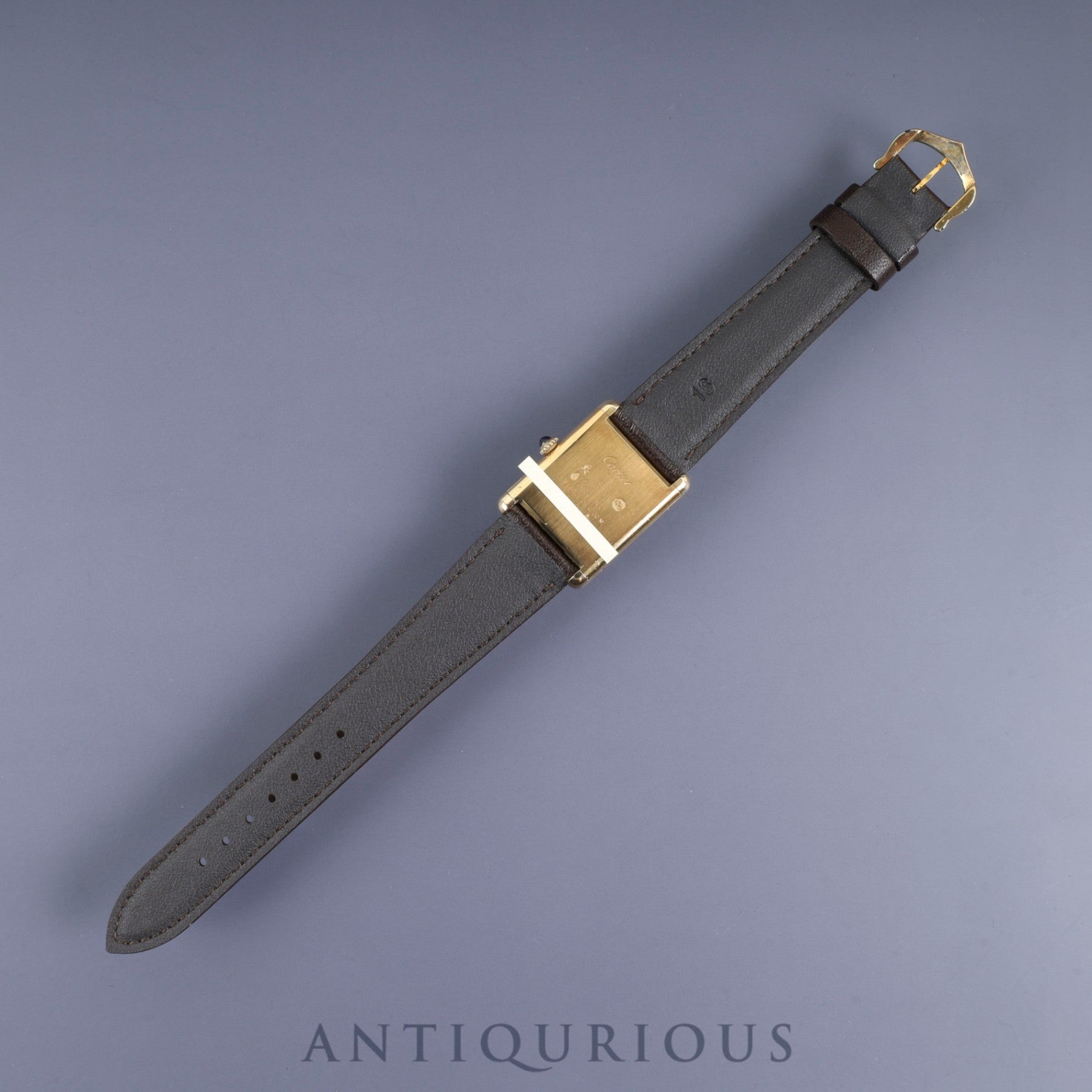 カルティエ マストタンク LM 手巻き Cal.78-1 SV925 革 純正尾錠(GP)ボルドー文字盤 ガーネットダイアル オーバーホール済み