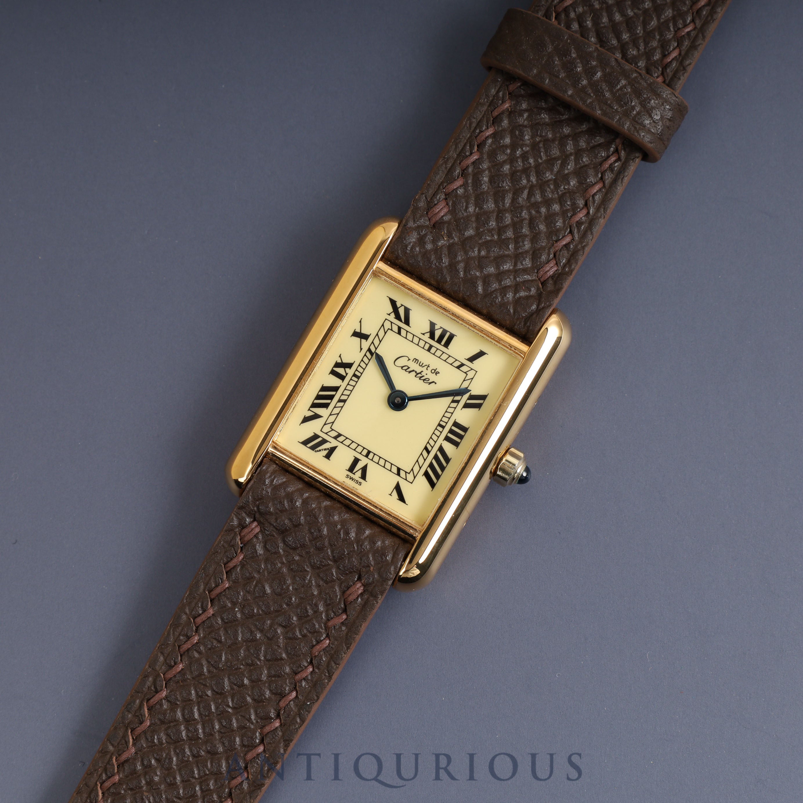 Cartier Must Tank SM QZ Ivory Roman SWISS Dial 5057001 Newly Refurbished