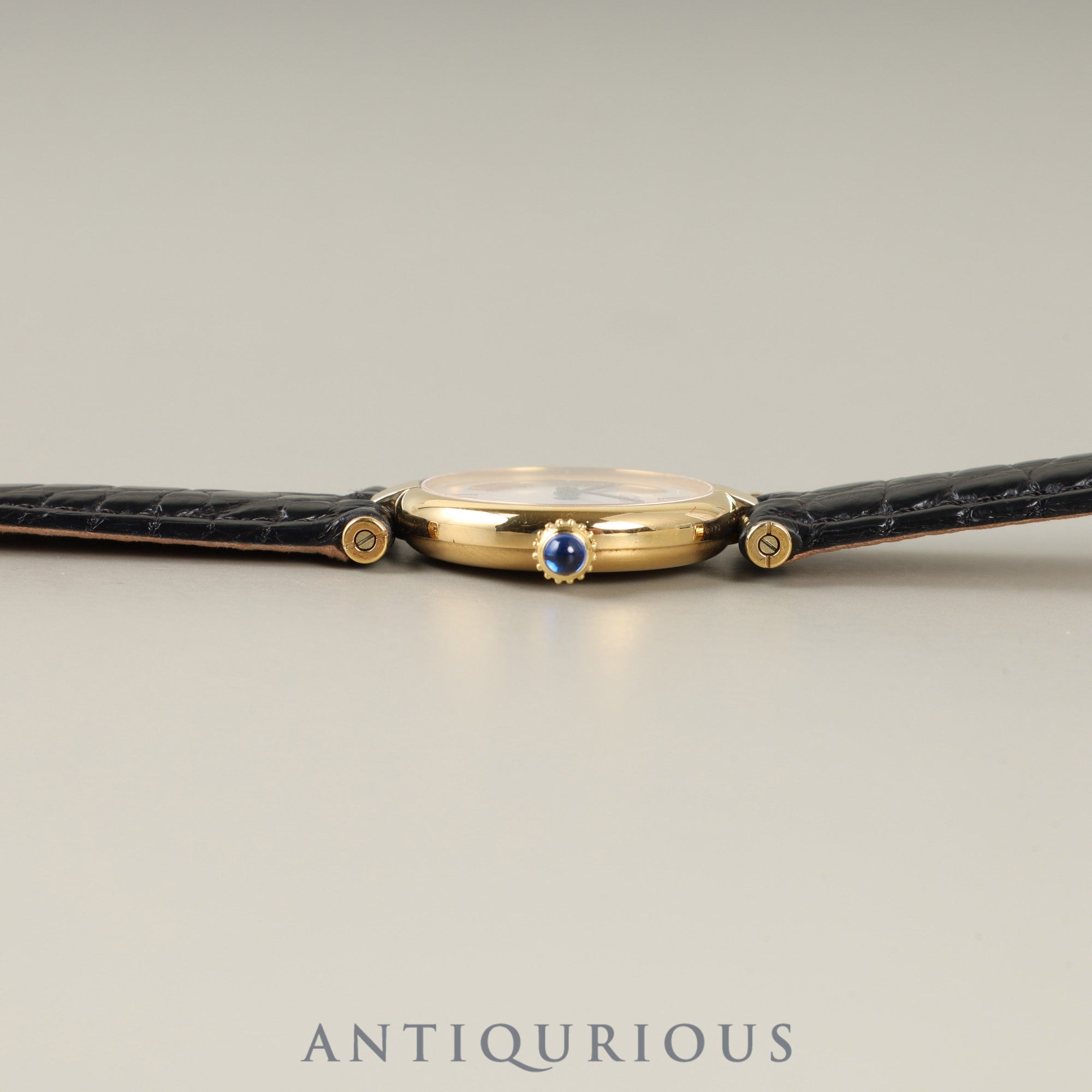 カルティエ マスト ヴァンドーム VLC SM W1006554 / 590004 クォーツ Cal.90 SV925 革 純正Dバックル(GP) サイドトリニティ文字盤 冊子 保証書(1994年)オーバーホール済み